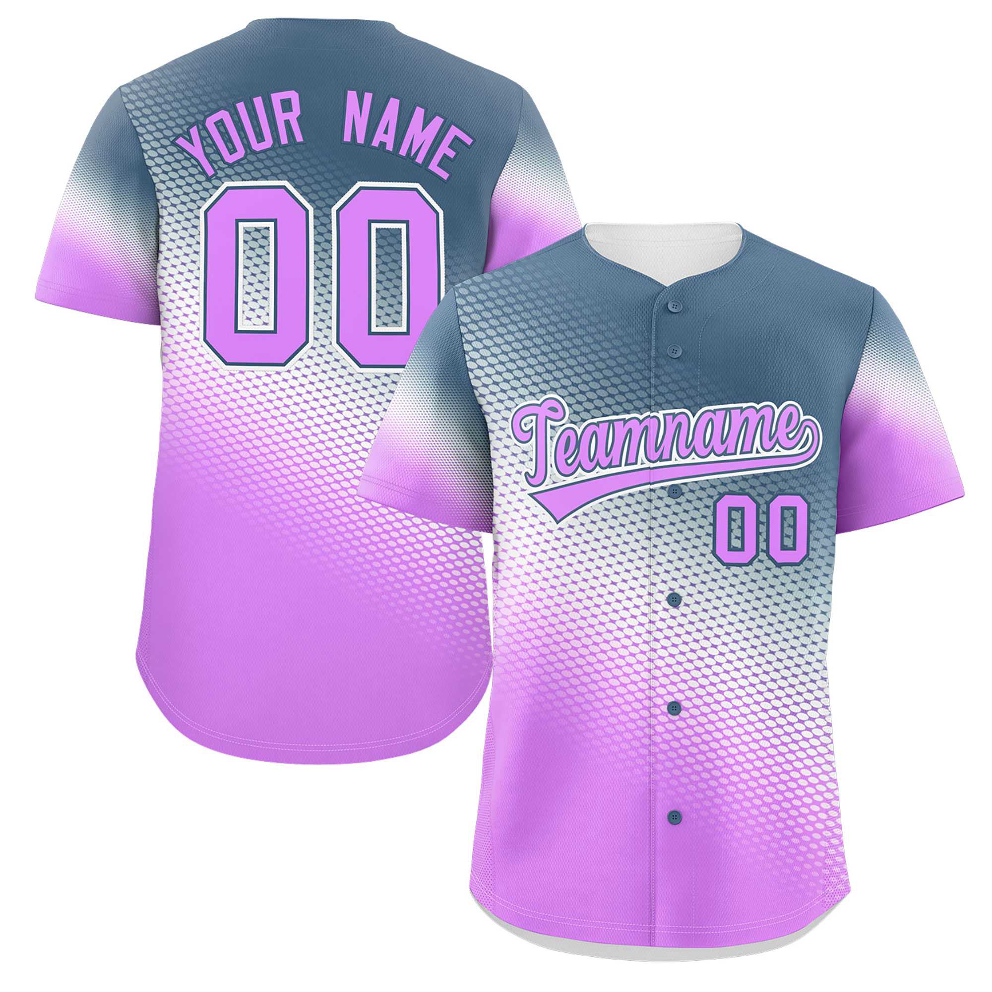 Benutzerdefiniertes Tiny Spot Gradient Fashion Authentisches Baseball-Trikot