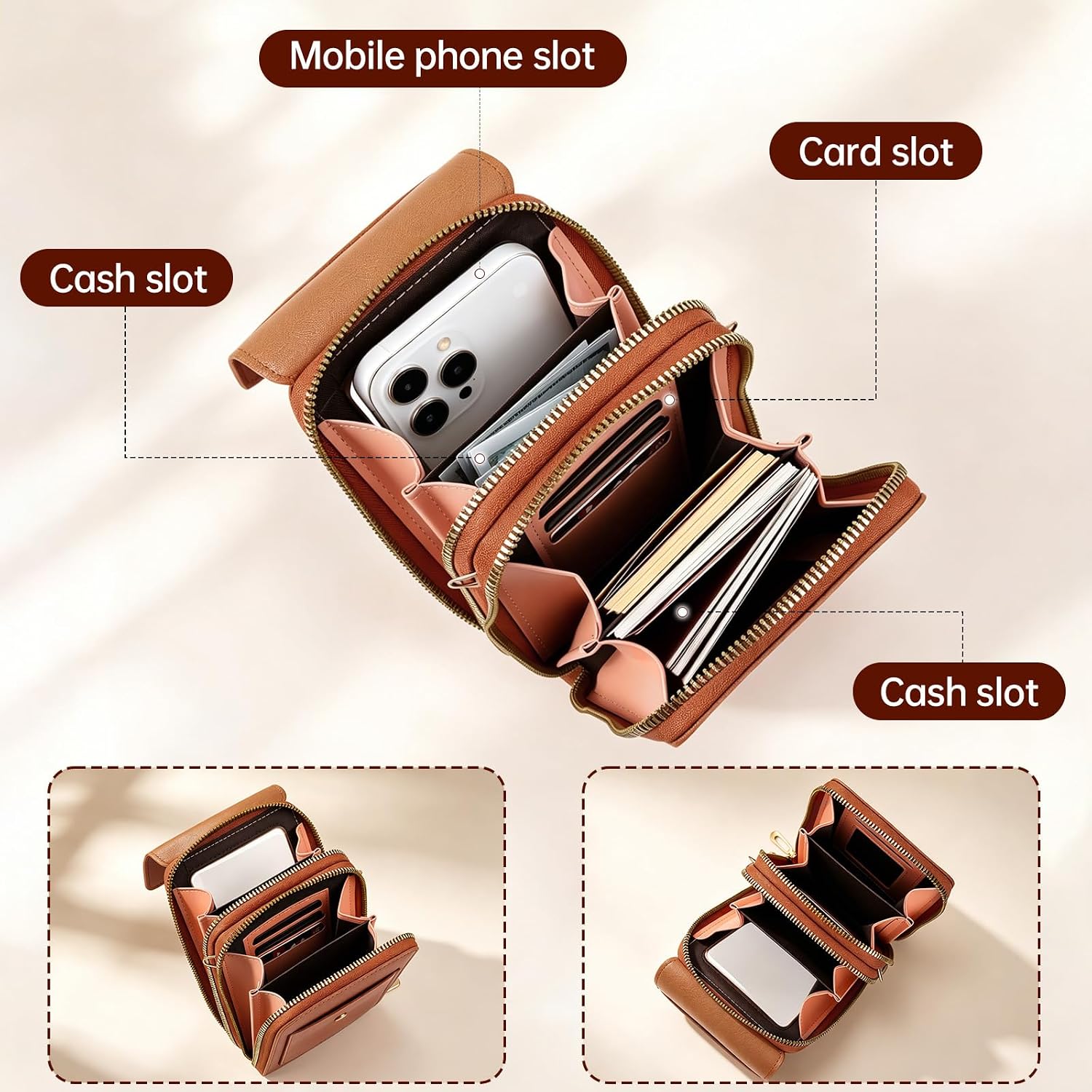 Women's Touchscreen Crossbody Phone Purse with Card Slots Women's Touchscreen Crossbody Phone Purse with Card Slots