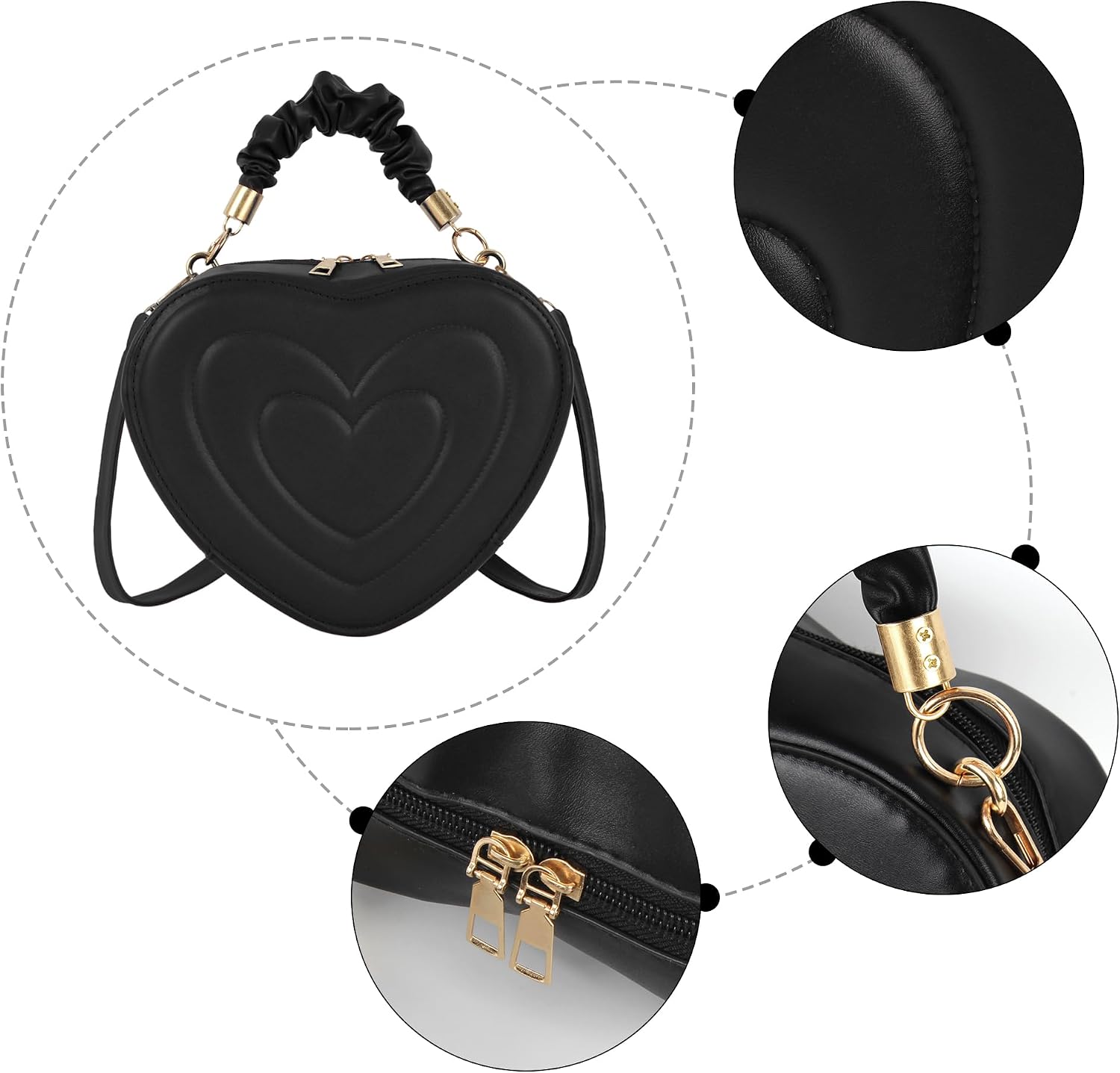 Women Heart Shape Purse Novelty Leather Shoulder Handbag Cute Tote Crossbody Bag Fashion Evening Clutch Women Heart Shape Purse Novelty Leather Shoulder Handbag Cute Tote Crossbody Bag Fashion Evening Clutch