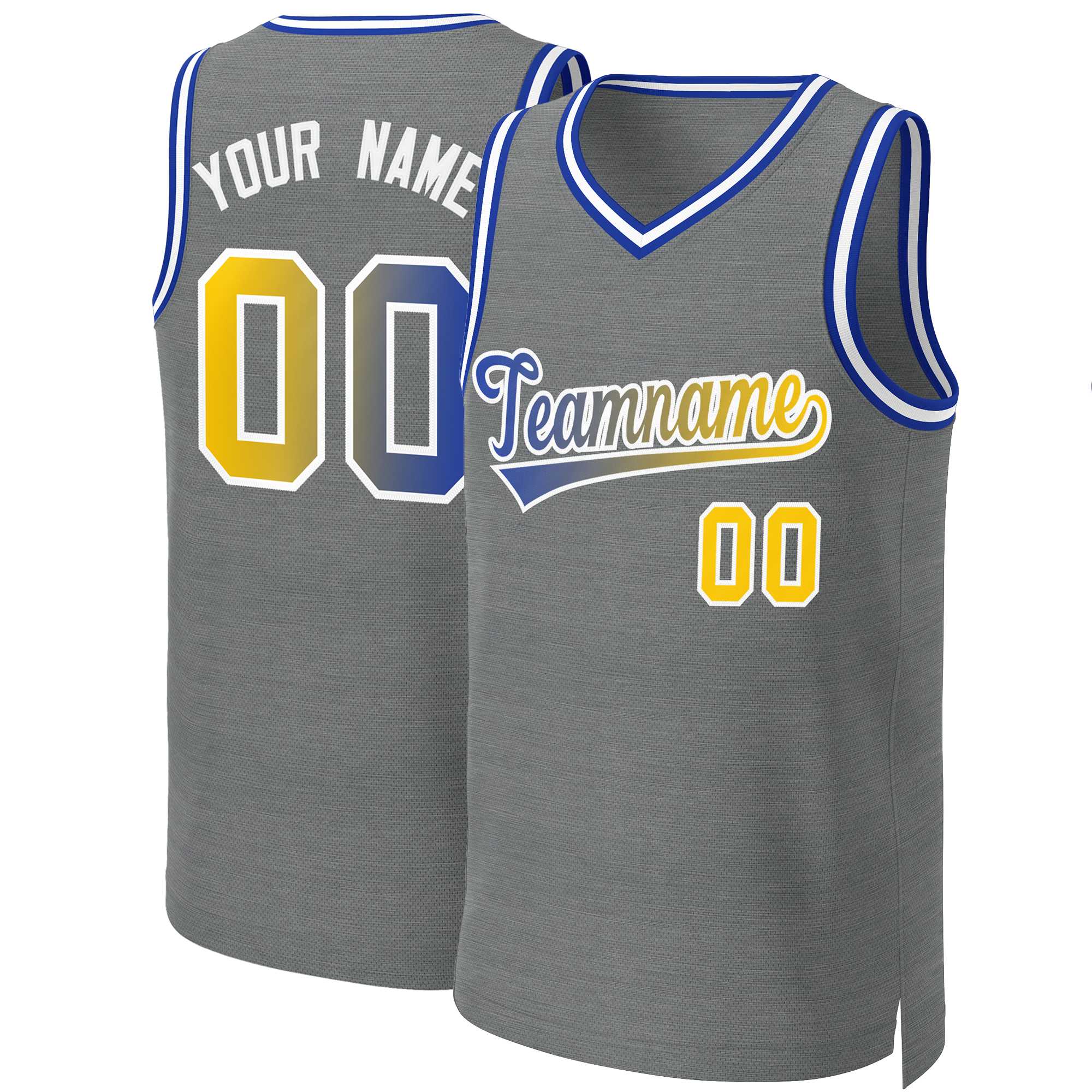 Benutzerdefiniertes Basketballtrikot mit klassischem Farbverlauf und modischen Oberteilen