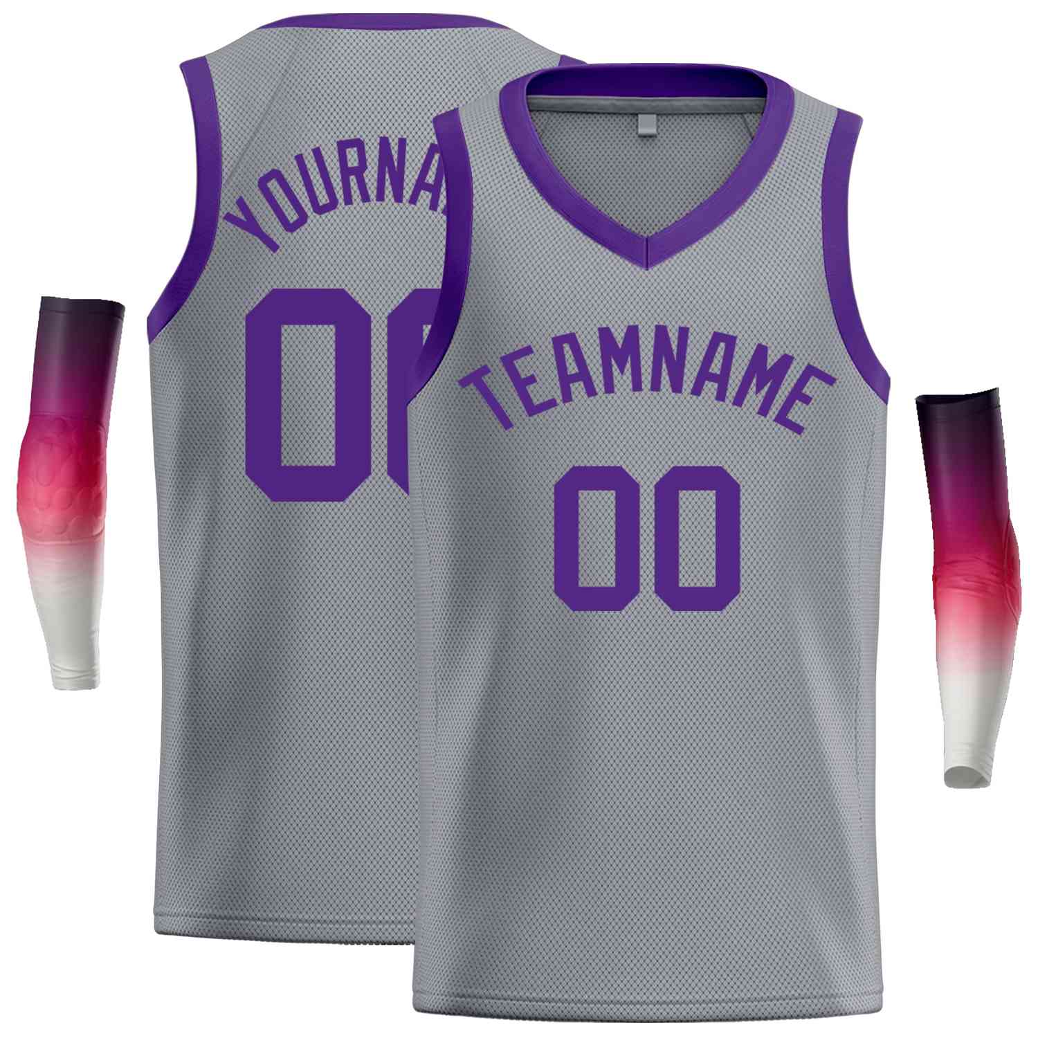 Benutzerdefiniertes Purple-Classic Tops Herren-Freizeit-Basketballtrikot