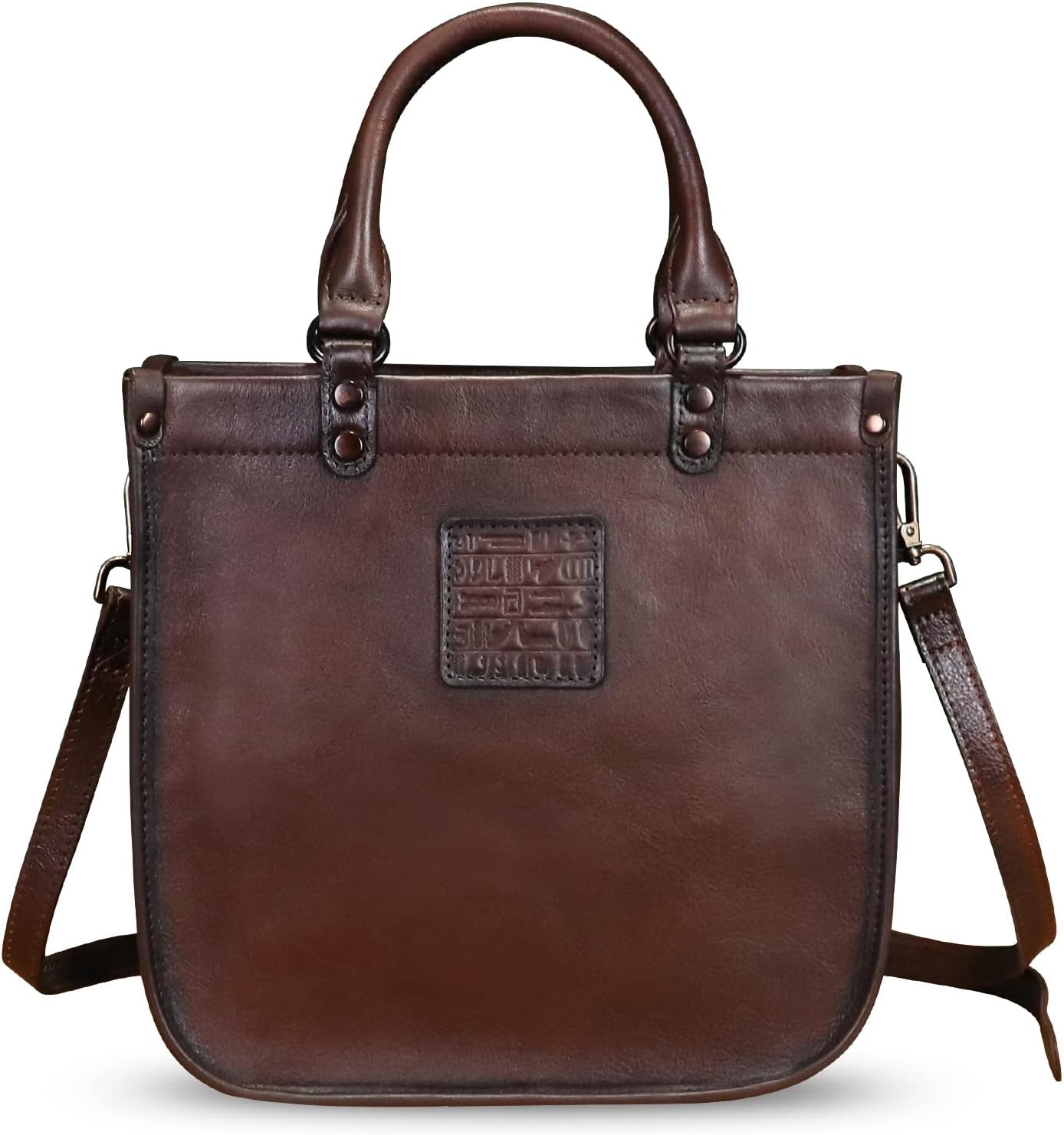Women's Vintage Genuine Leather Tote Satchel