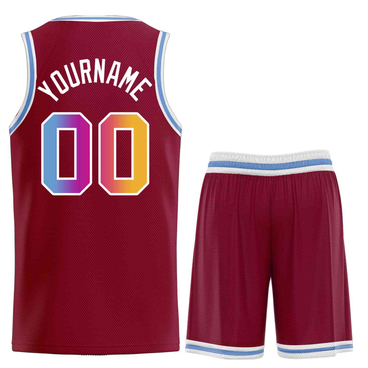 Benutzerdefiniertes Powder Blue-White Classic Sets gebogenes Basketballtrikot Benutzerdefiniertes Powder Blue-White Classic Sets gebogenes Basketballtrikot
