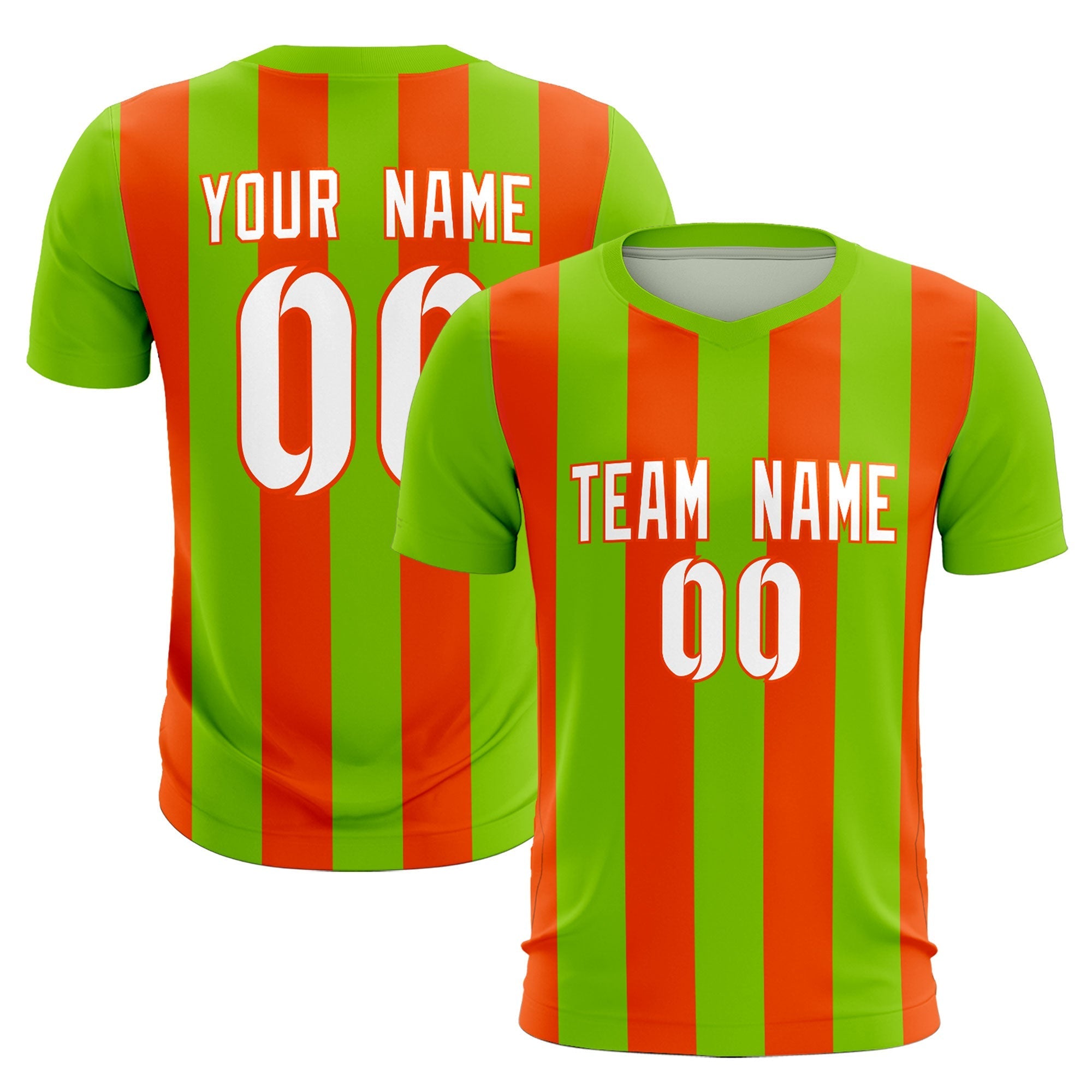 Benutzerdefinierte vertikale Streifen Casual Outdoor-Fußball-Sets-Trikot Benutzerdefinierte vertikale Streifen Casual Outdoor-Fußball-Sets-Trikot