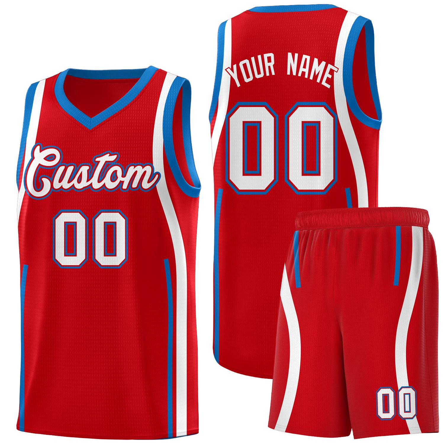Benutzerdefinierte Basketball-Kits mit Bandmuster