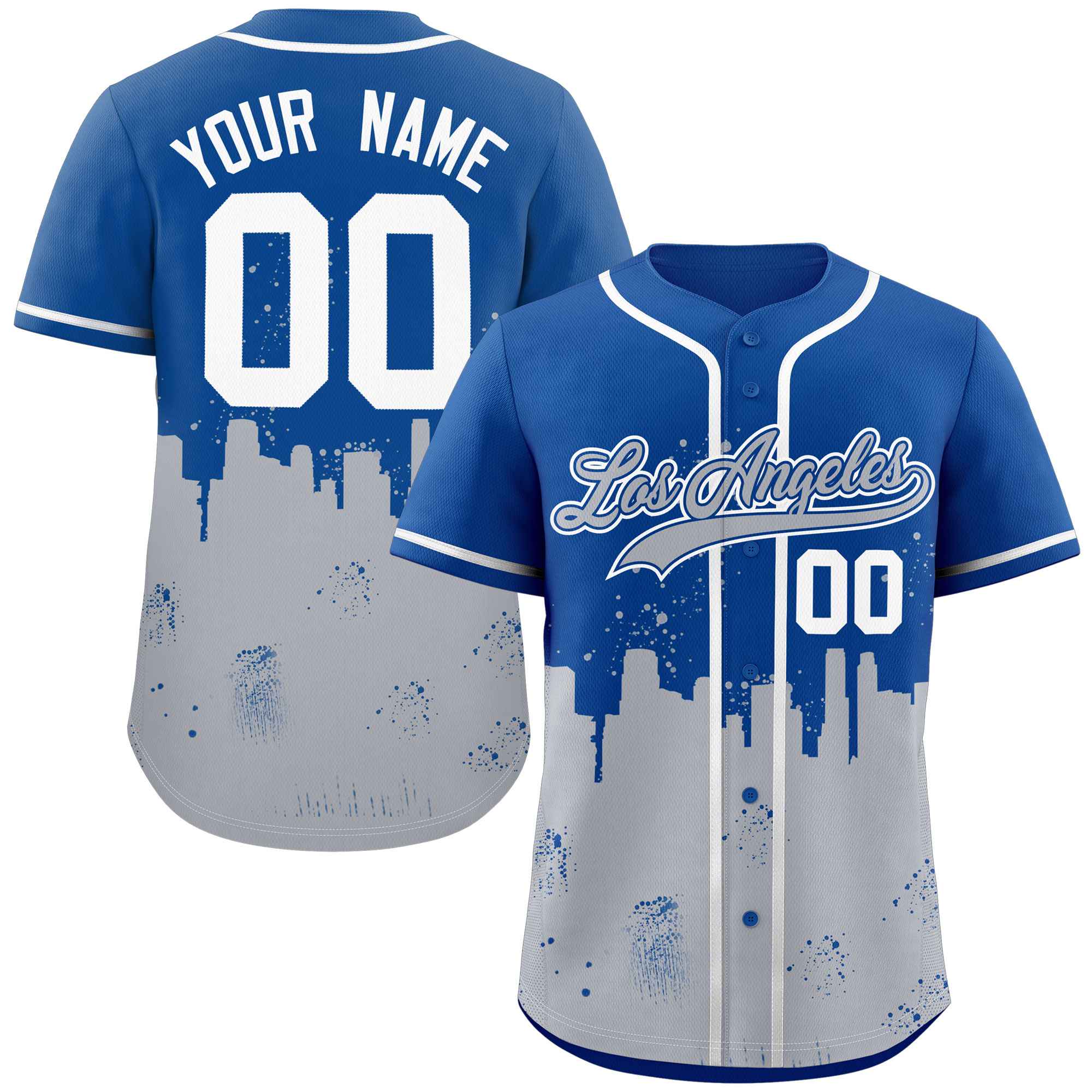 Benutzerdefinierte personalisierte Los Angeles City Nightscape authentische Baseball-Trikot Benutzerdefinierte personalisierte Los Angeles City Nightscape authentische Baseball-Trikot