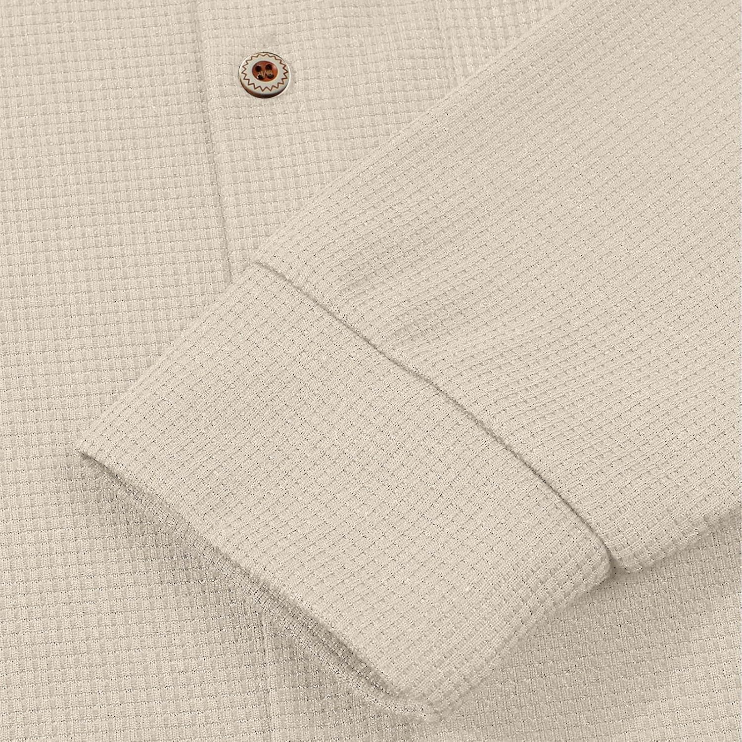 Men's Two Tone Button Down Hooded Shirt Khaki Men's Two Tone Button Down Hooded Shirt Khaki