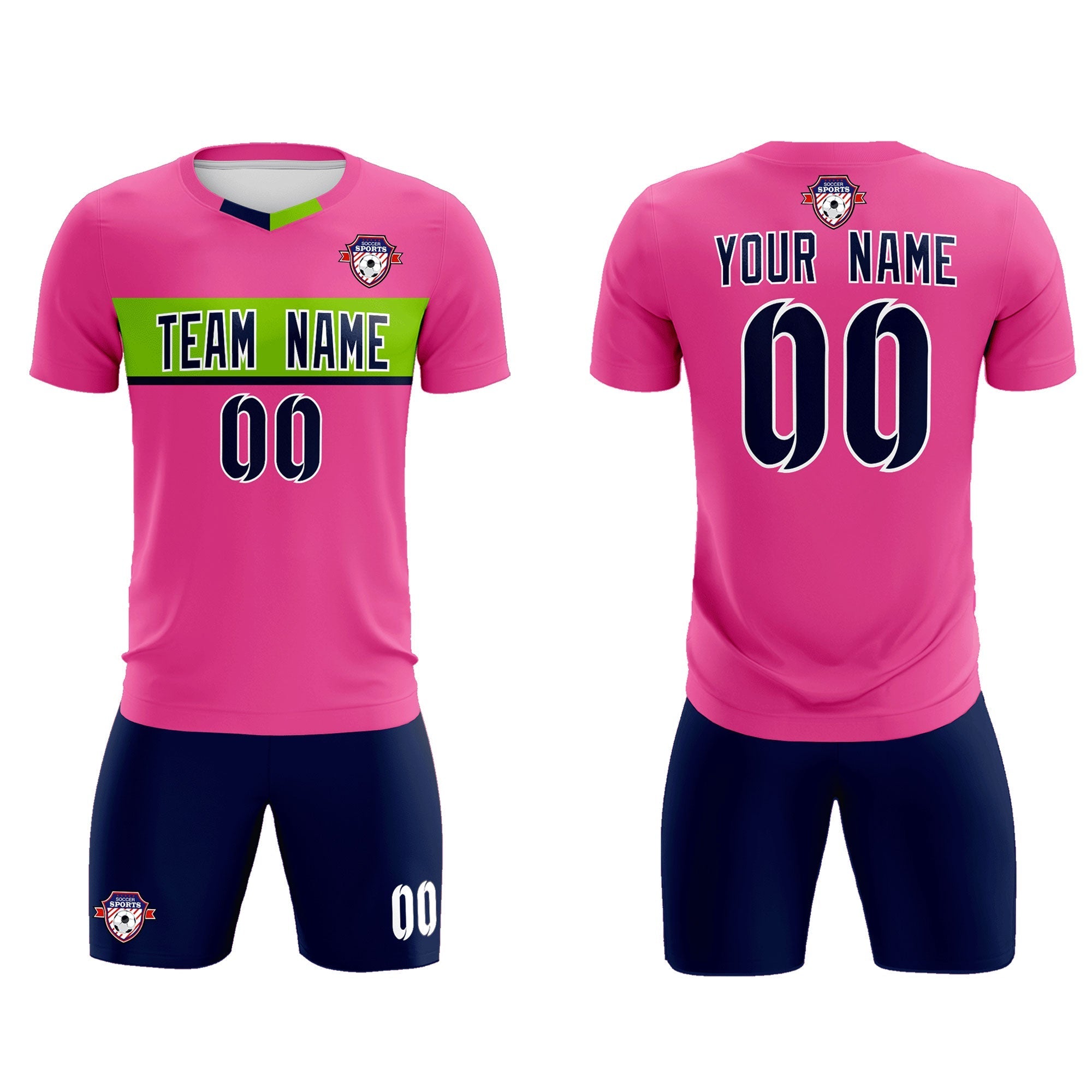 Benutzerdefinierte rosa klassische Sport-Sets Fußball-Shirt-Trikot