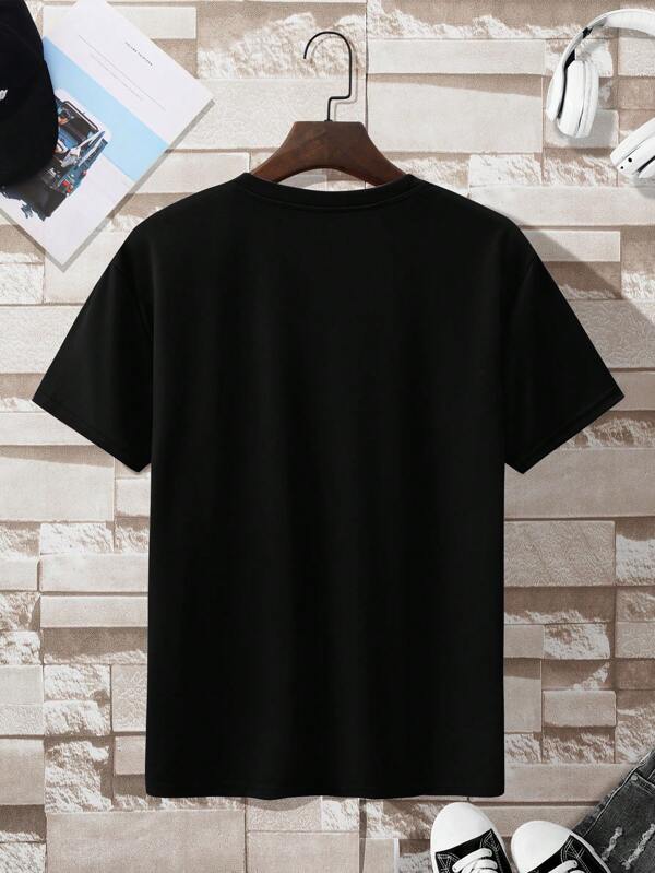 Lässiges, einfarbiges Kurzarm-T-Shirt für Herren im Sommer