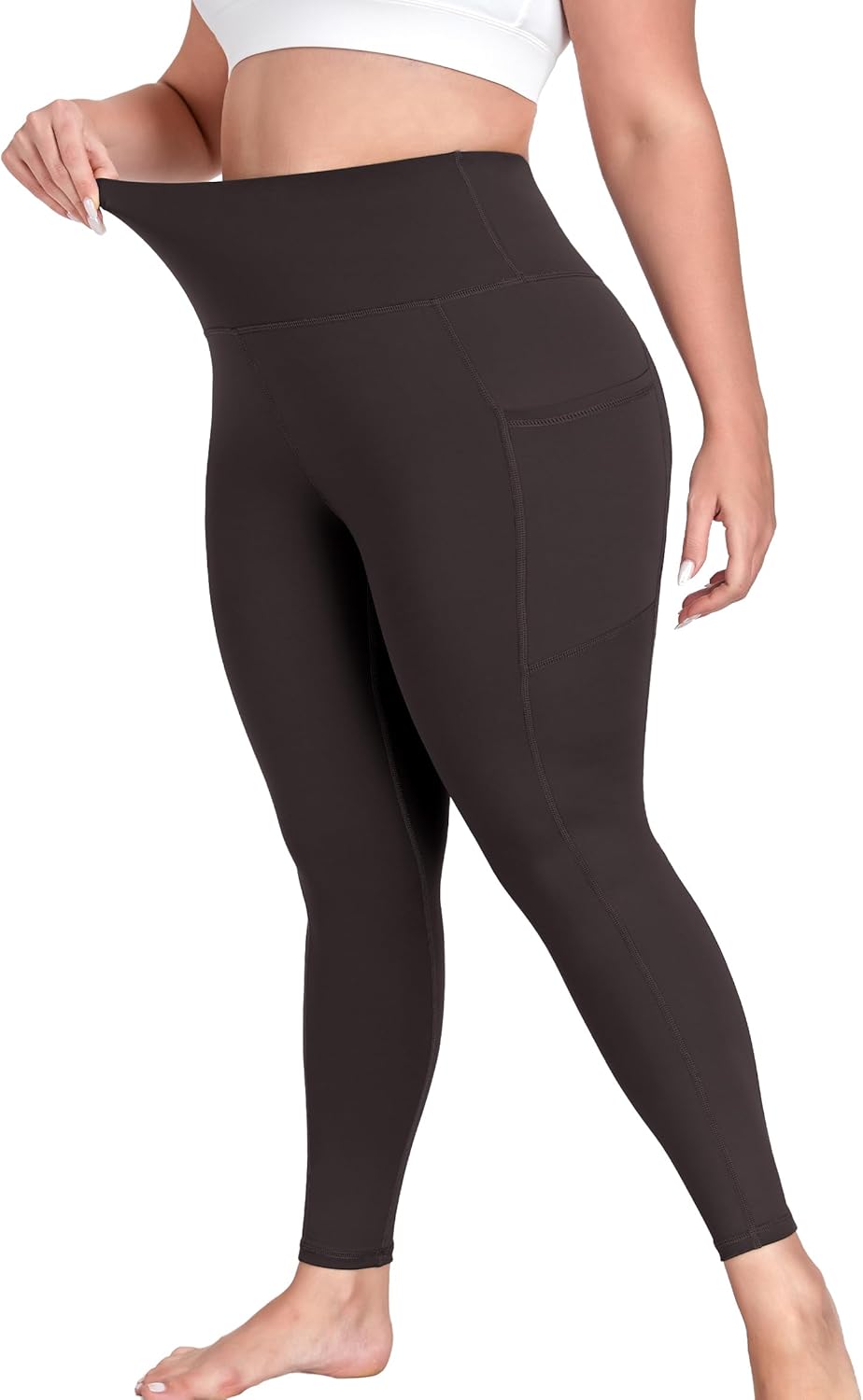 Plus Size Yoga Pants with Pockets L-6XL Soft Stretch Leggings High Waisted Tummy Control Thick Workout 25 Plus Size Yoga Pants with Pockets L-6XL Soft Stretch Leggings High Waisted Tummy Control Thick Workout 25