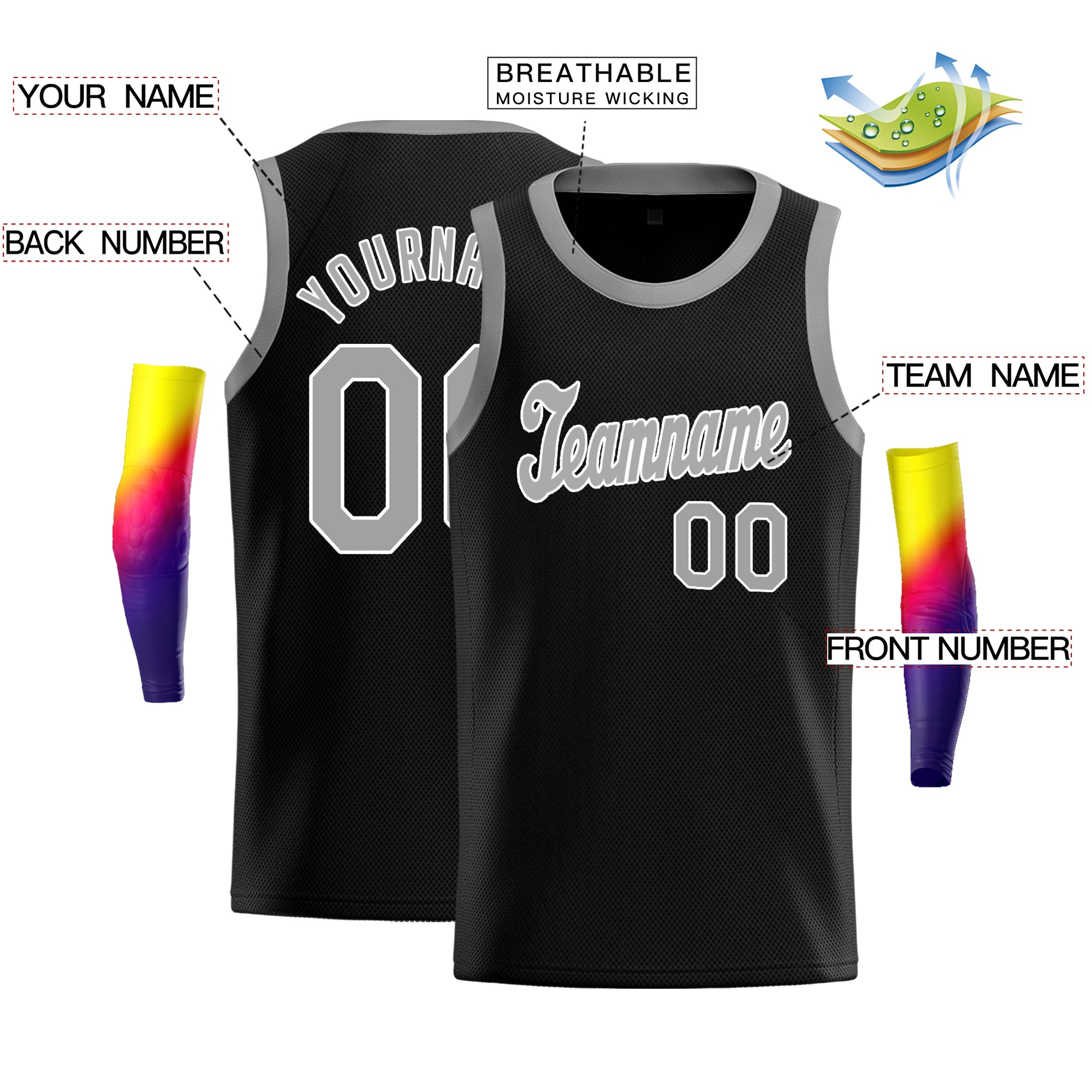 Benutzerdefinierte klassische Tops Fashion Sportwear Basketball-Trikot