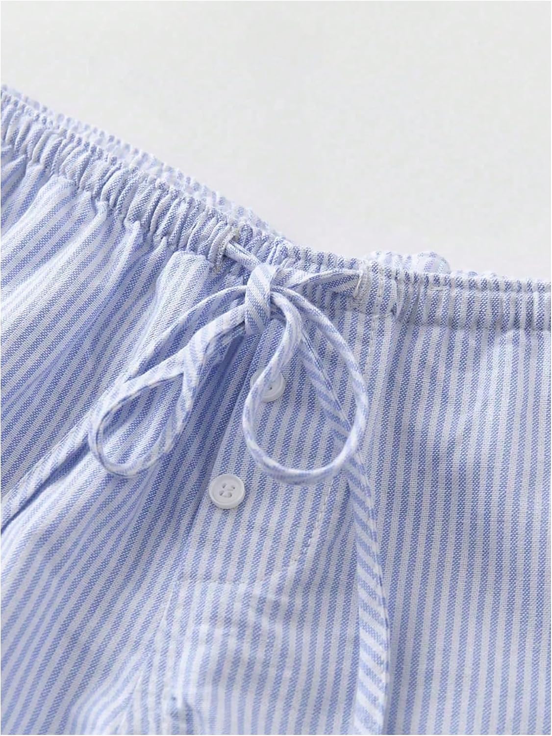 Women's Striped Print Drawstring Shorts Summer Mini Trendy Vacation