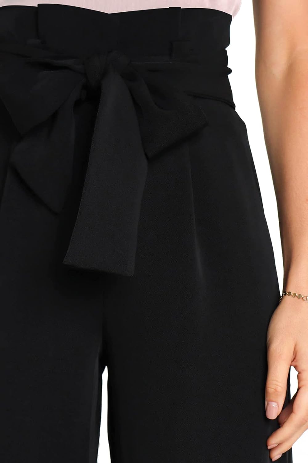 Women's Wide Leg Pants High Elastic Waisted in The Back Business Work Trousers Long Straight Suit