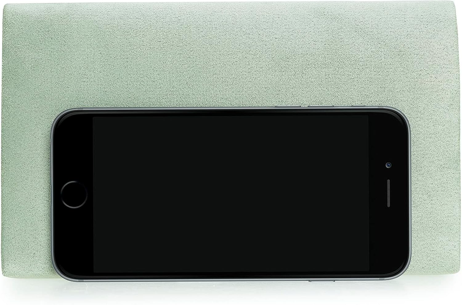 Women's Green Suede Envelope Clutch Evening Purse with Chain