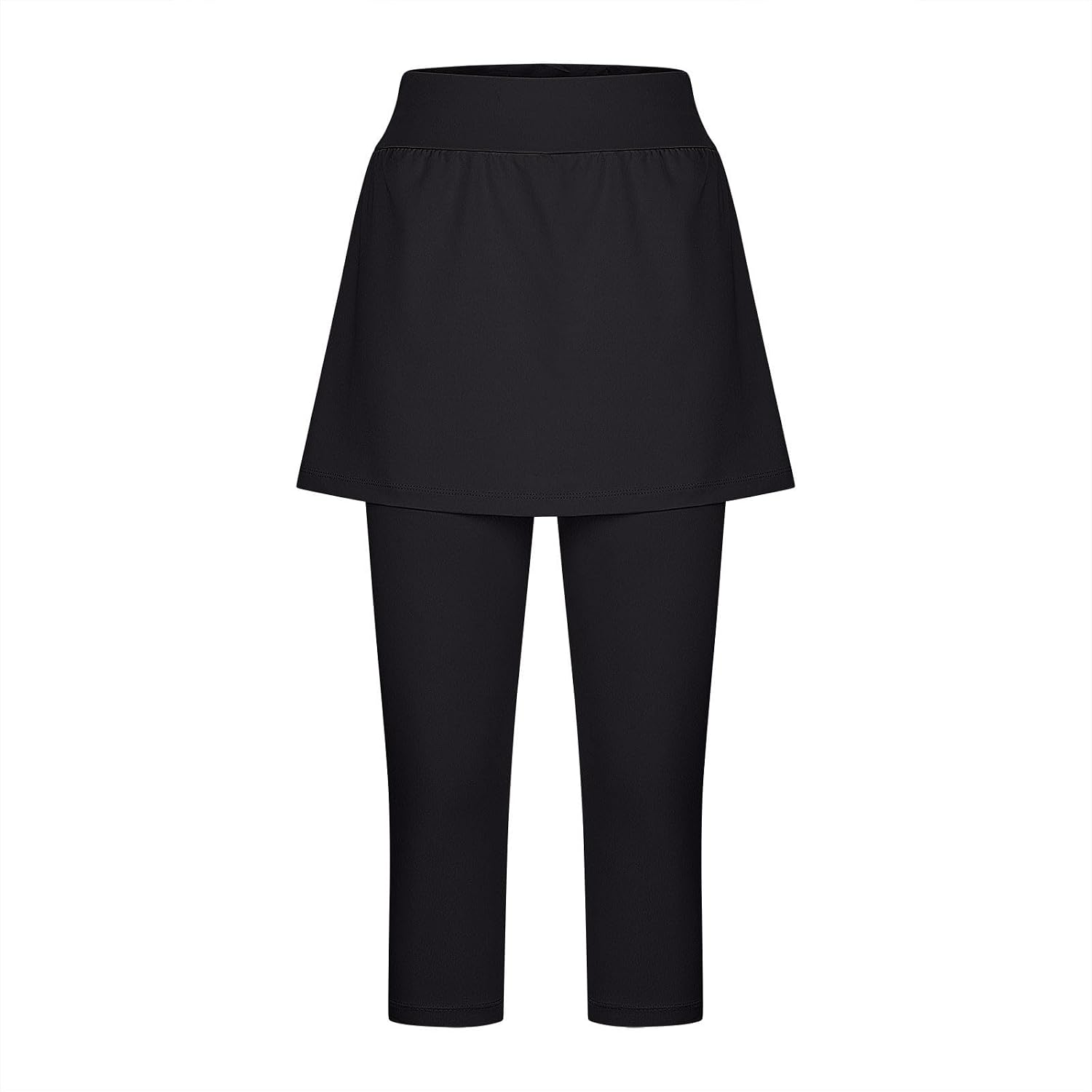 Skirted Leggings for Women with Pockets Stretch Capri Yoga Pants Tennis Golf Skorts Athletic Skirt Active Clothes
