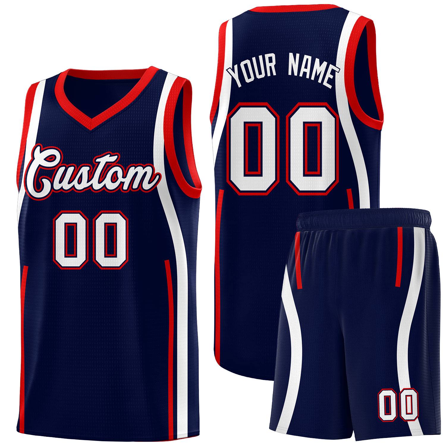 Benutzerdefinierte Basketball-Kits mit Bandmuster