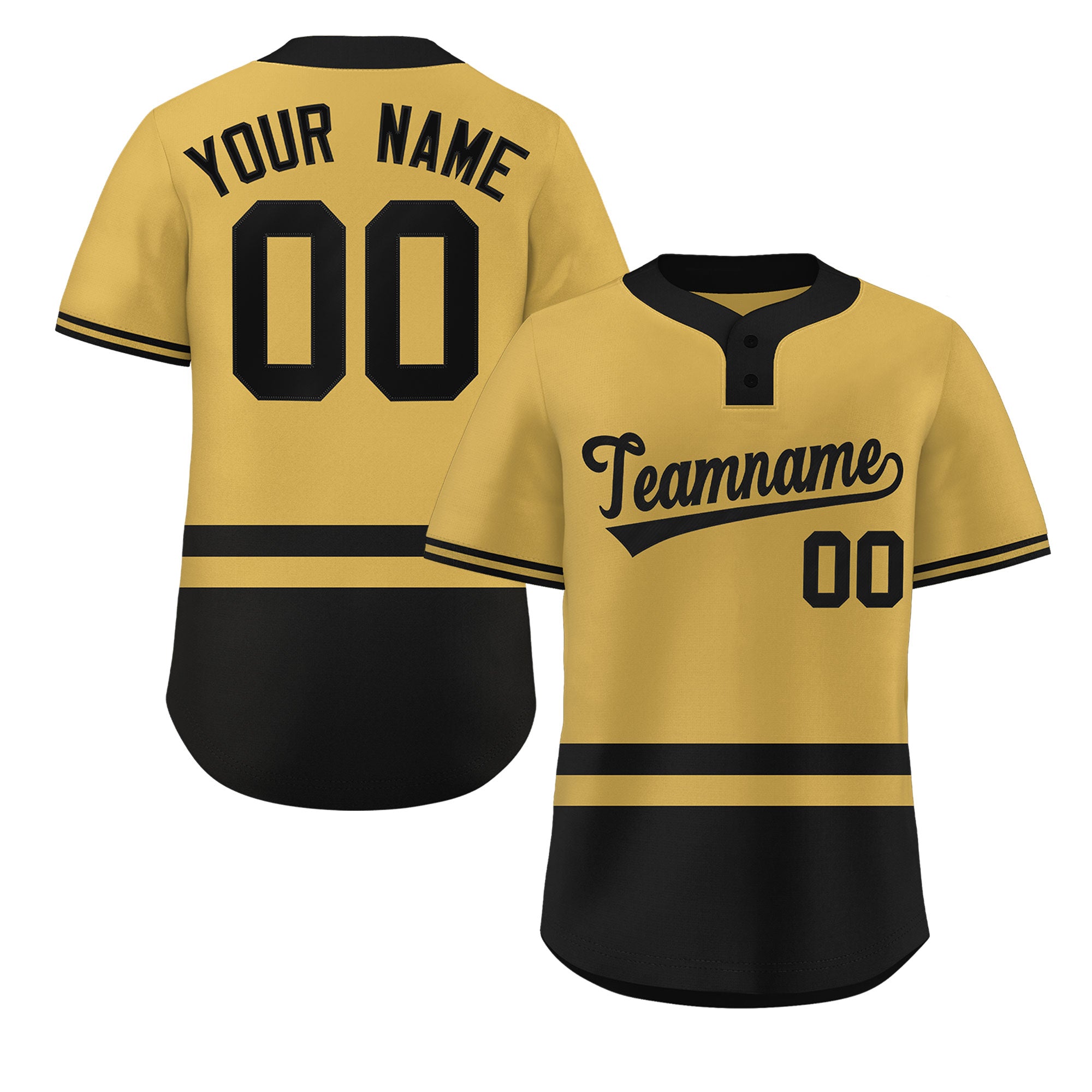 Custom Color Block Personalized Authentic Two-Button Softball Jersey