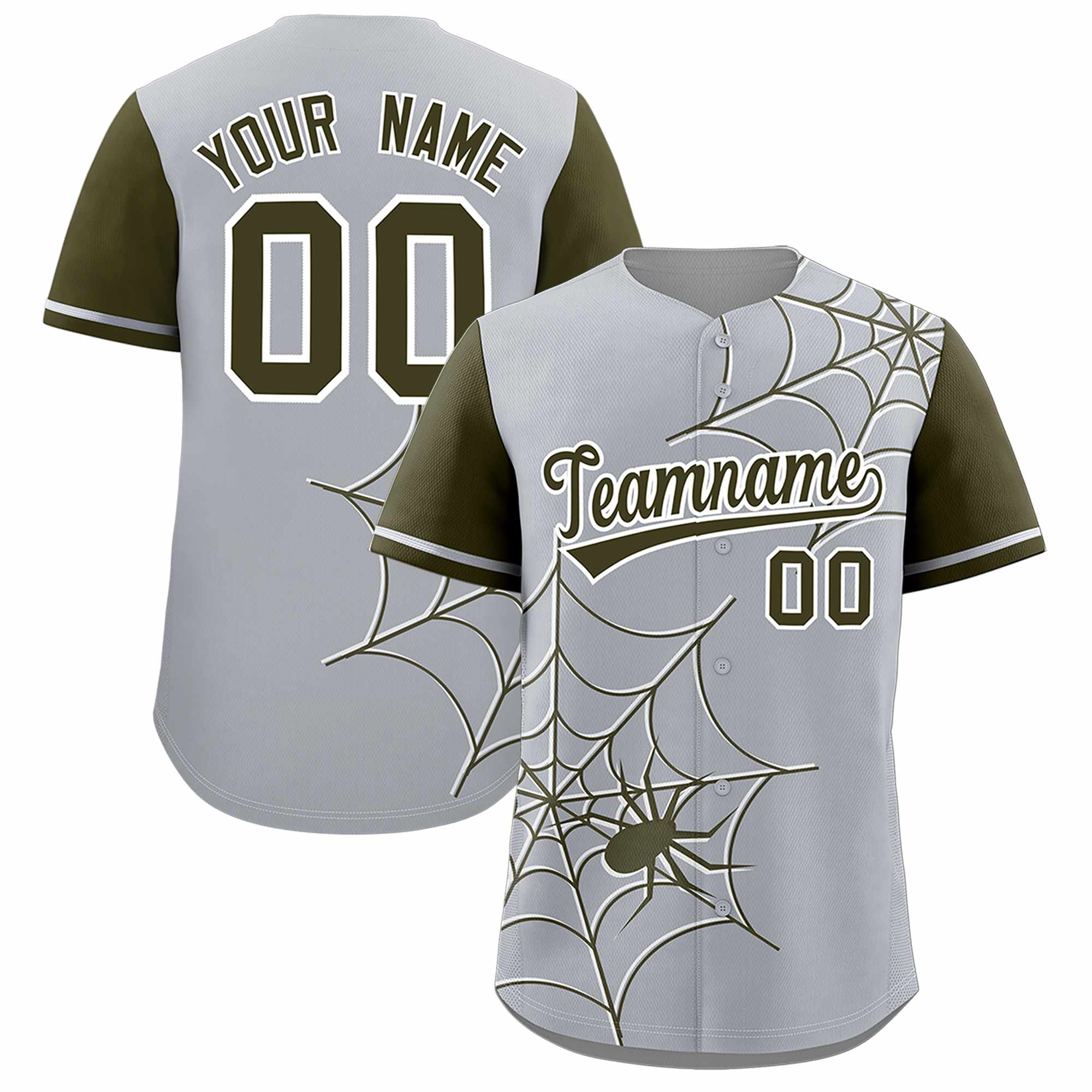 Benutzerdefiniertes Spinnennetz-Muster, Raglanärmel, authentisches Baseball-Trikot