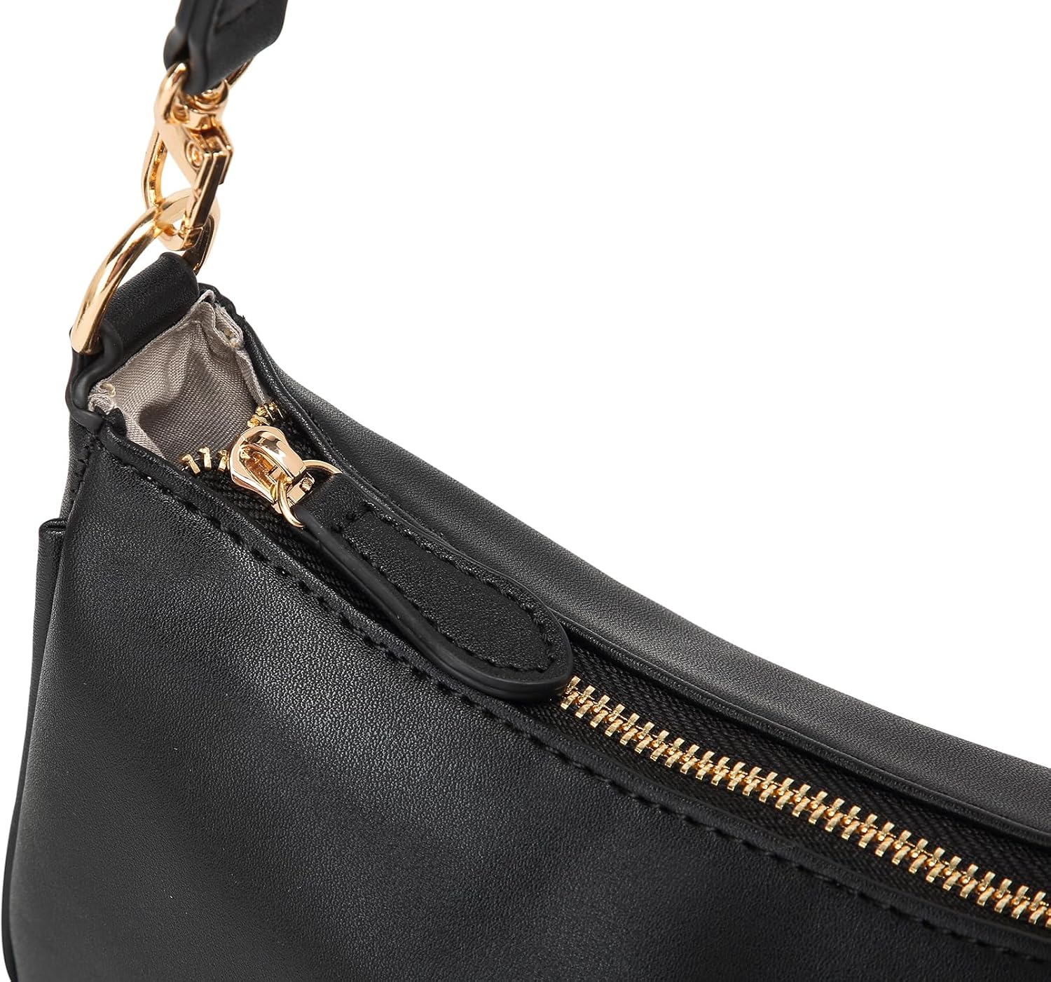 Women's PU Crescent Shoulder Bag Cherry Charm Pink