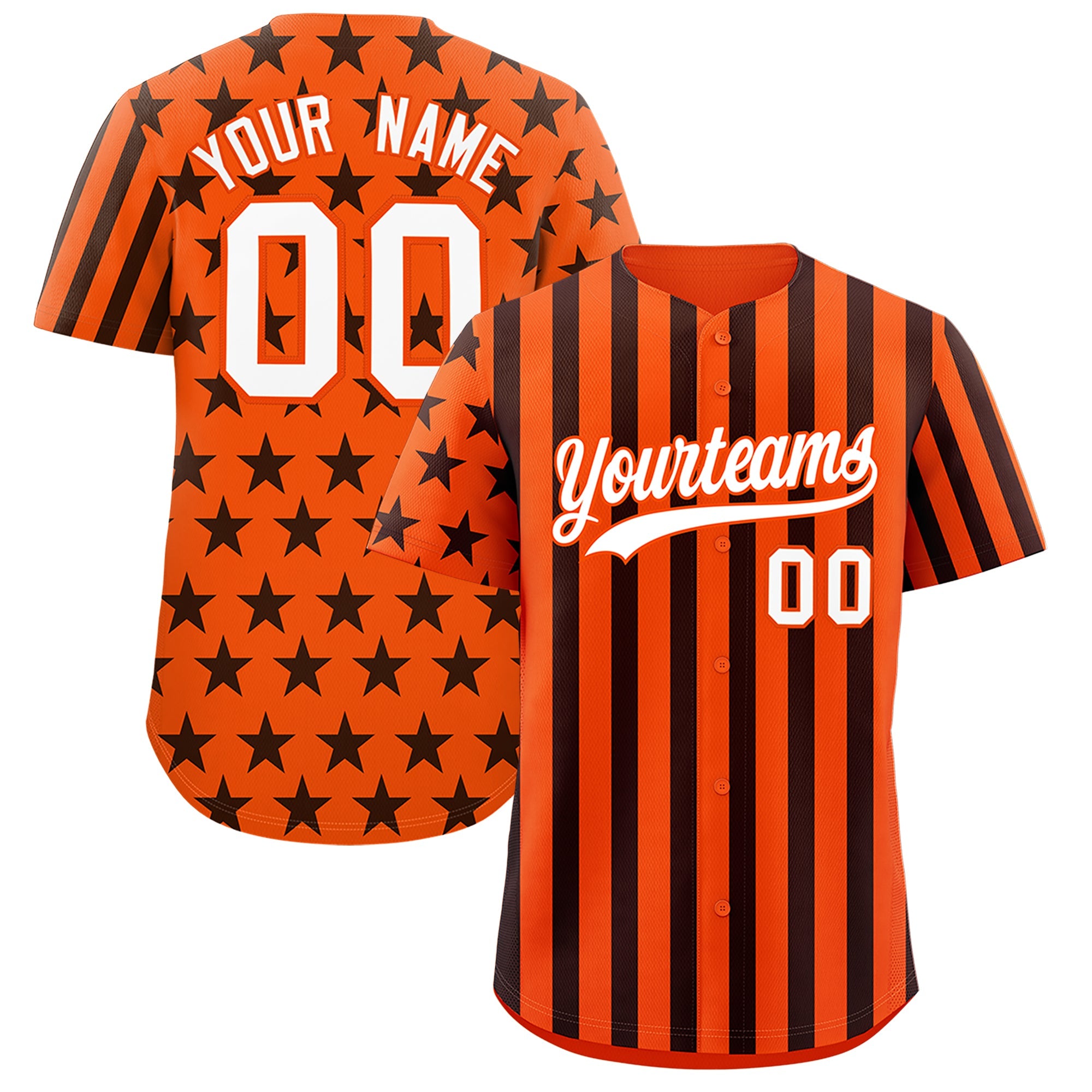 Benutzerdefiniertes Graffiti-Muster-Baseball-Trikot mit amerikanischer Flagge