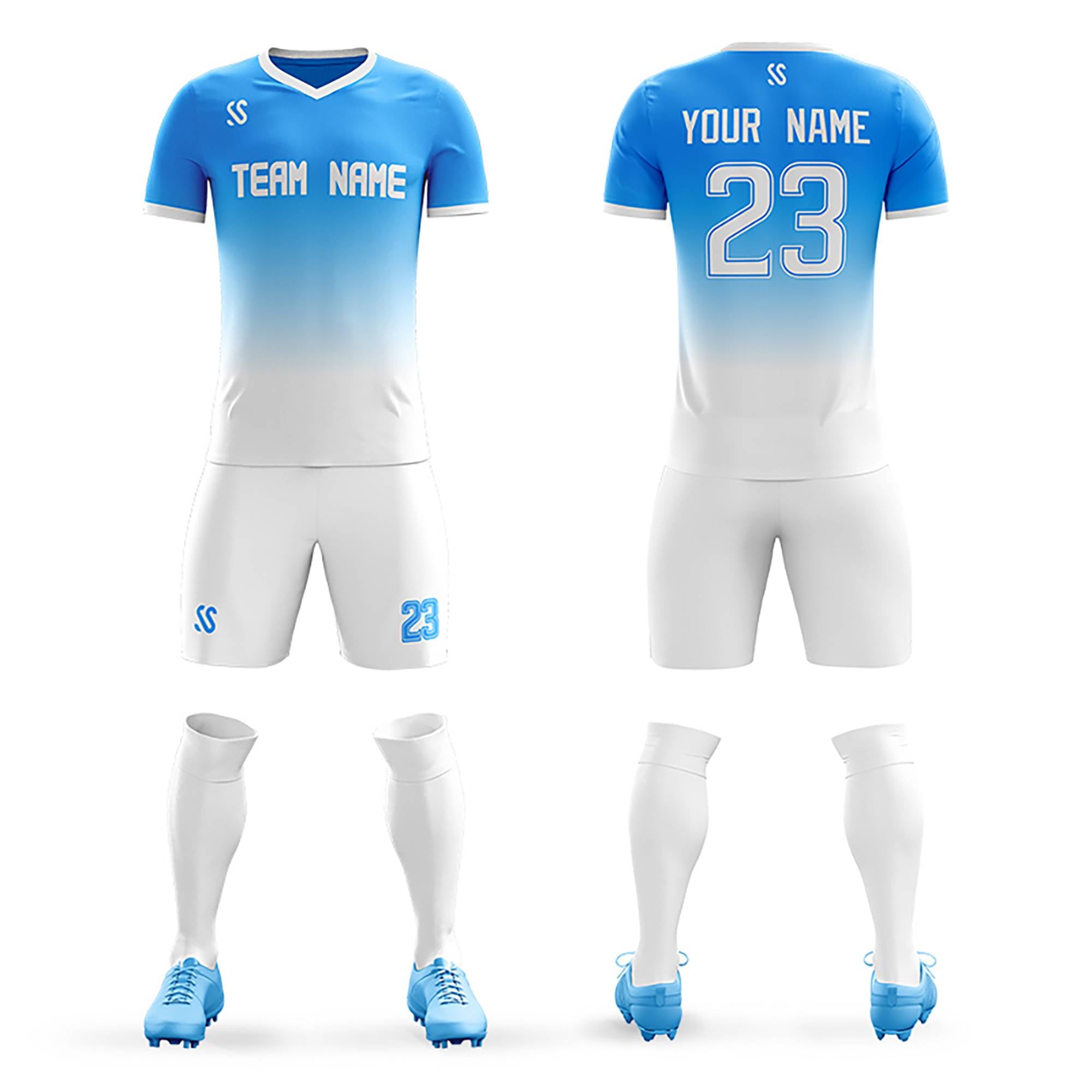Benutzerdefinierte Freizeitdruck-Sportbekleidung-Fußball-Sets-Trikot Benutzerdefinierte Freizeitdruck-Sportbekleidung-Fußball-Sets-Trikot