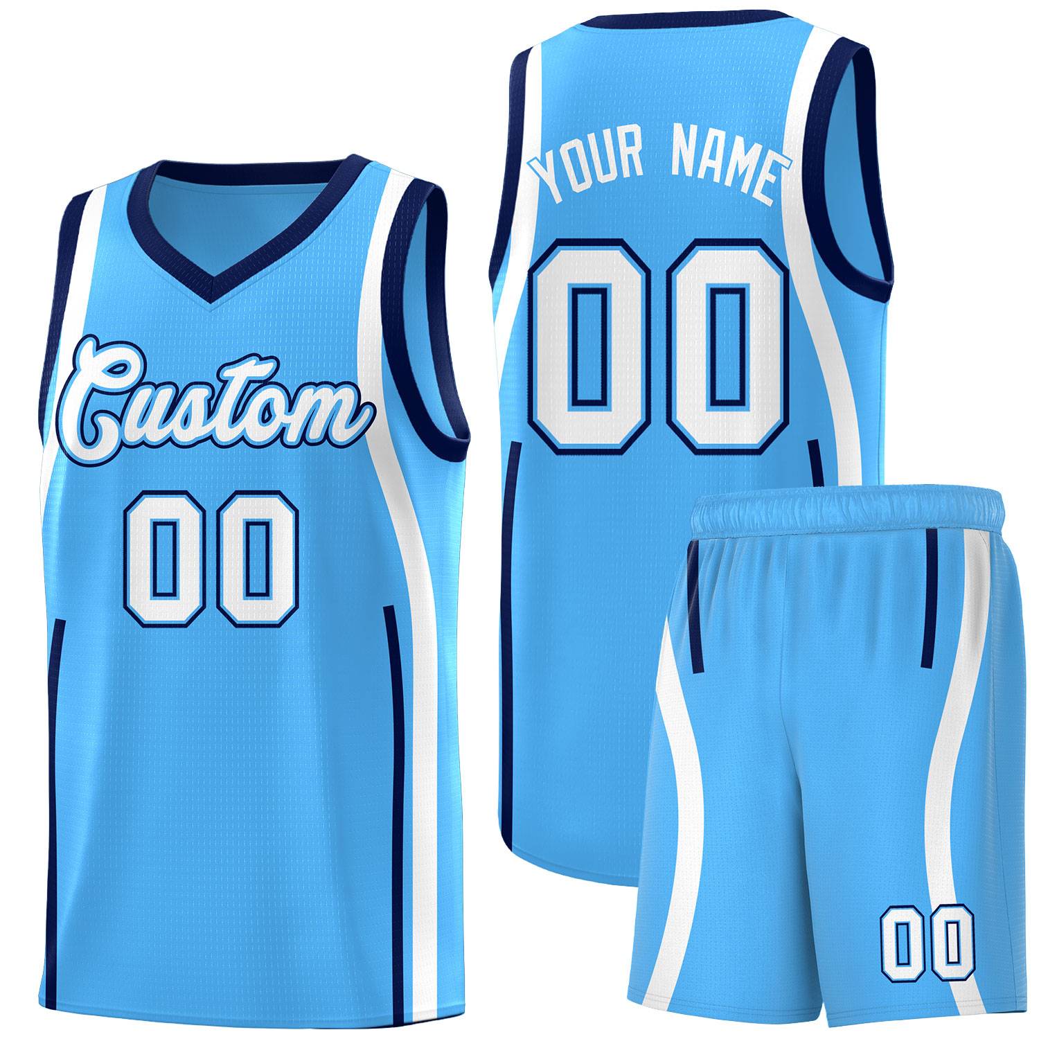 Benutzerdefinierte Basketball-Kits mit Bandmuster