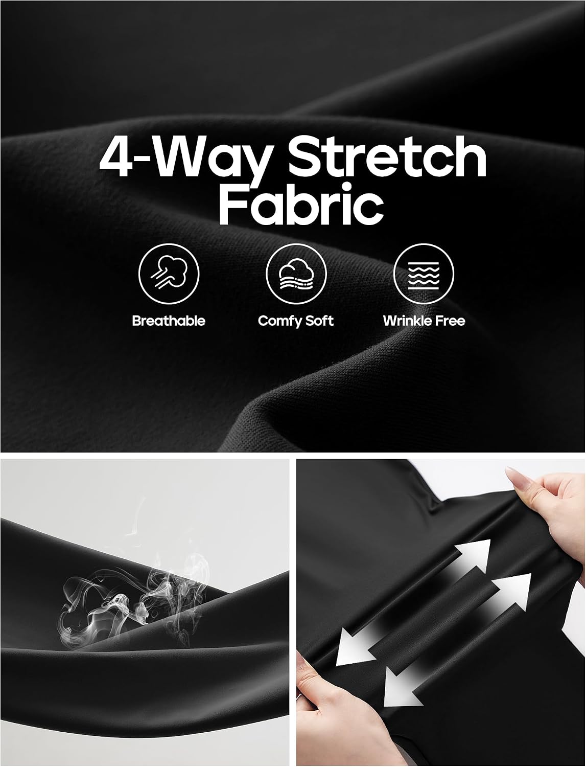 Stretchy Dress Shorts for Women Pull On Womens High Waisted Summer Work Business