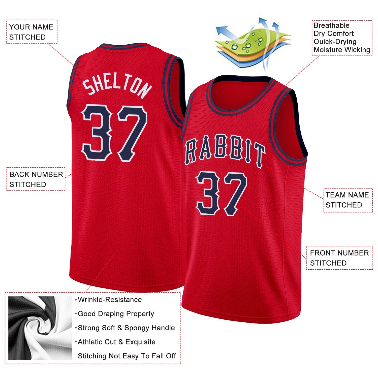Benutzerdefinierte klassische Tops Fashion Sportwear Basketball-Trikot