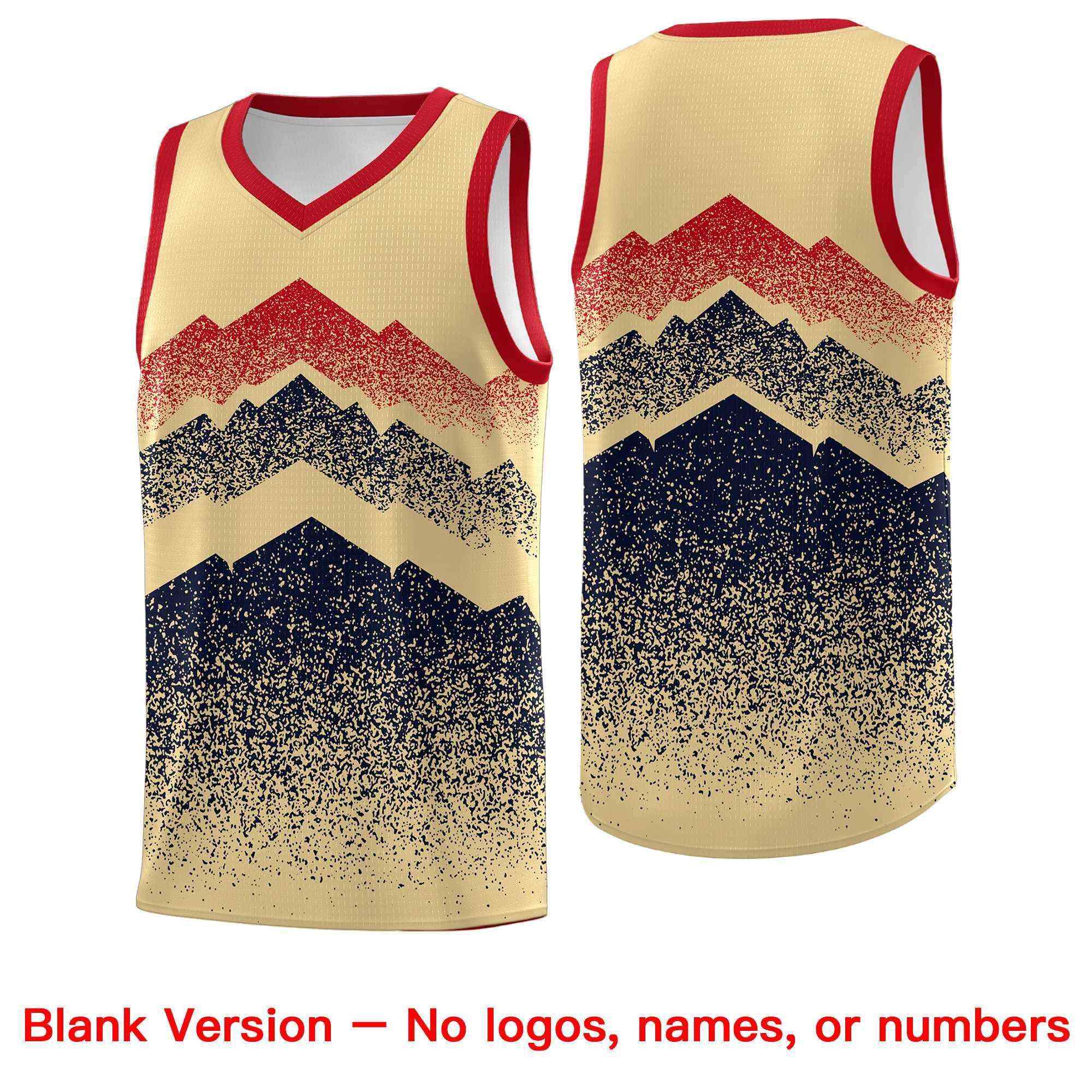 Benutzerdefiniertes Mountain Fade Drapable Gradient Fashion Uniform-Basketballtrikot