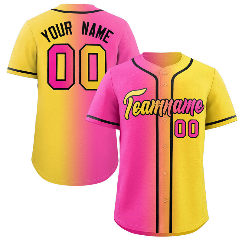 Benutzerdefiniertes, modisches, authentisches Baseball-Trikot mit Farbverlauf