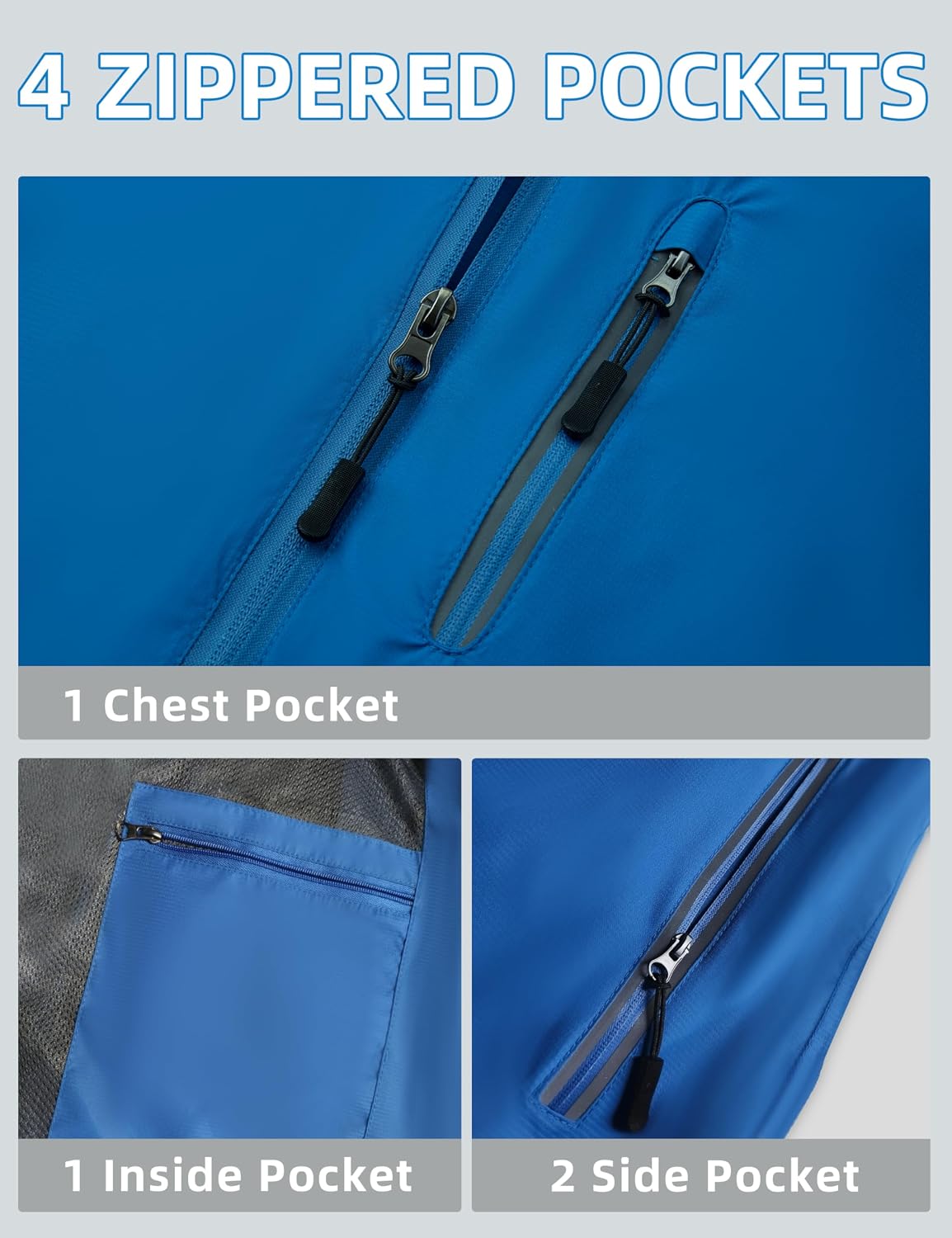 Women's Hooded Softshell Rain Jacket Waterproof Blue