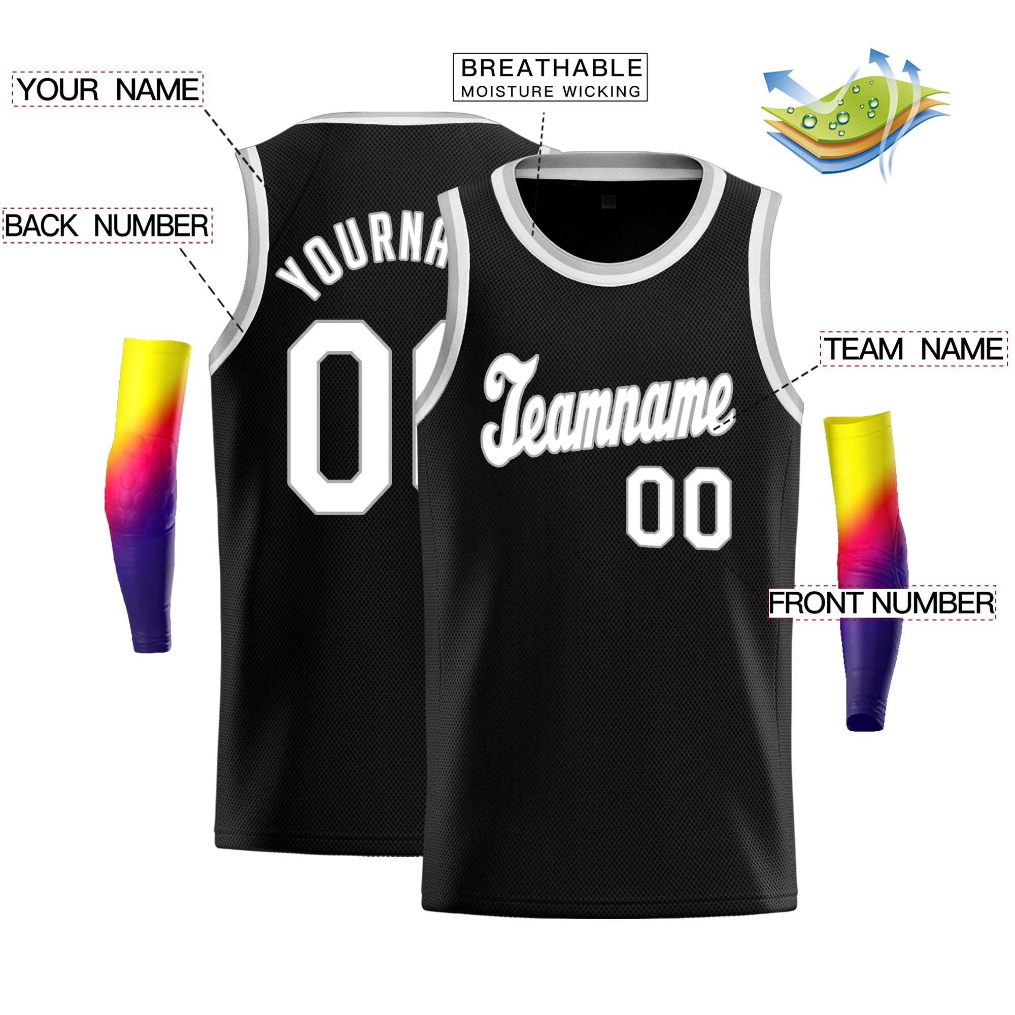 Benutzerdefinierte klassische Tops Fashion Sportwear Basketball-Trikot