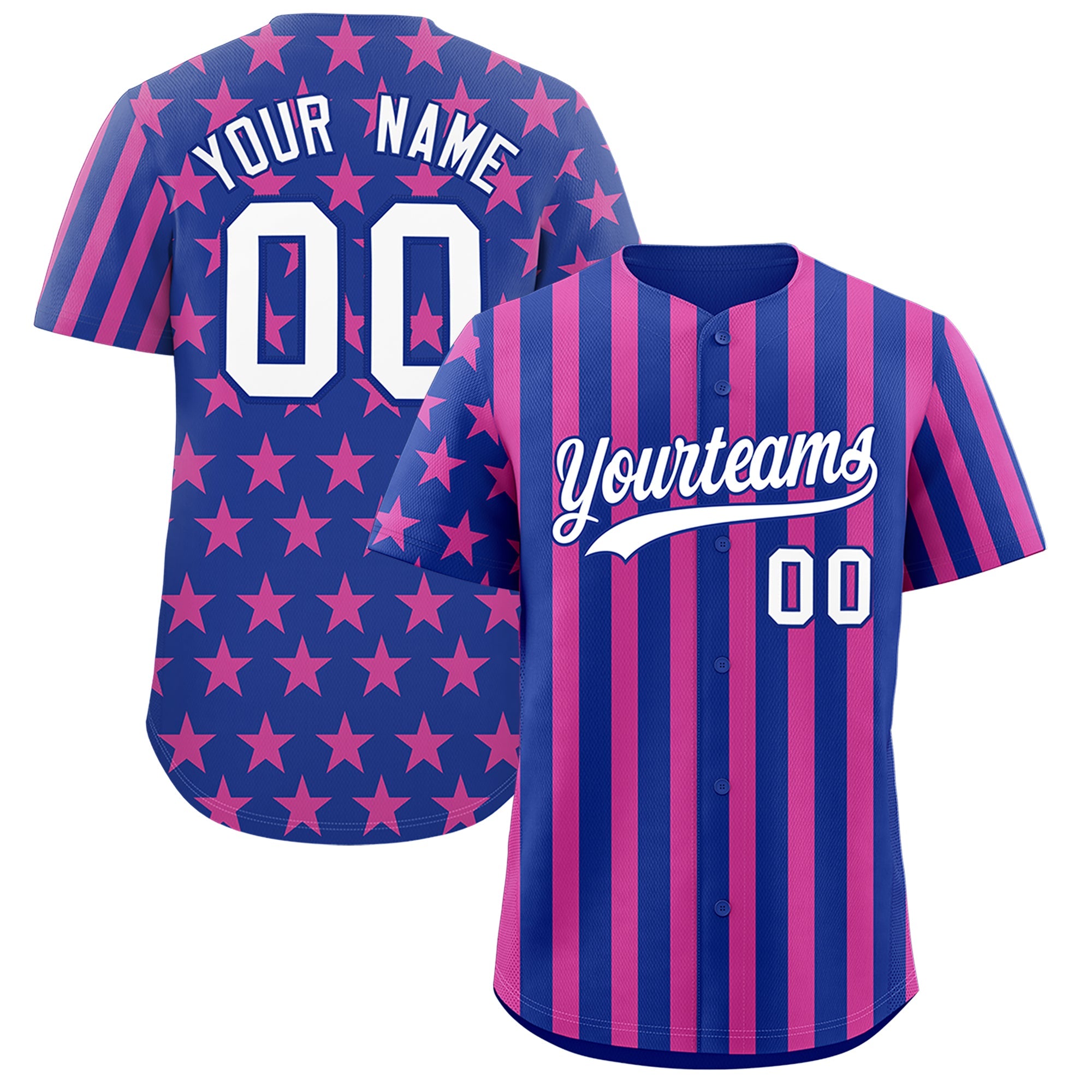 Benutzerdefiniertes Graffiti-Muster-Baseball-Trikot mit amerikanischer Flagge
