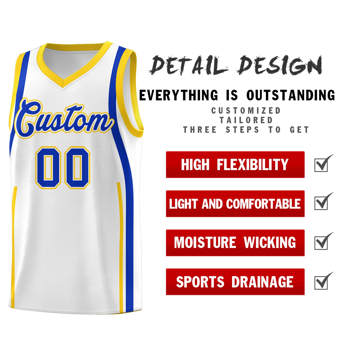 Benutzerdefinierte Basketball-Kits mit Bandmuster