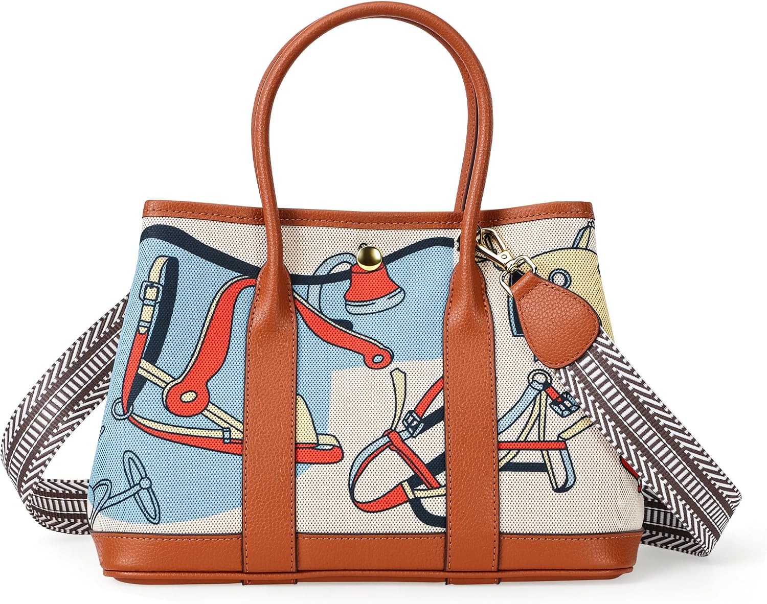 Women's Canvas Mini Tote Bag Circus Print