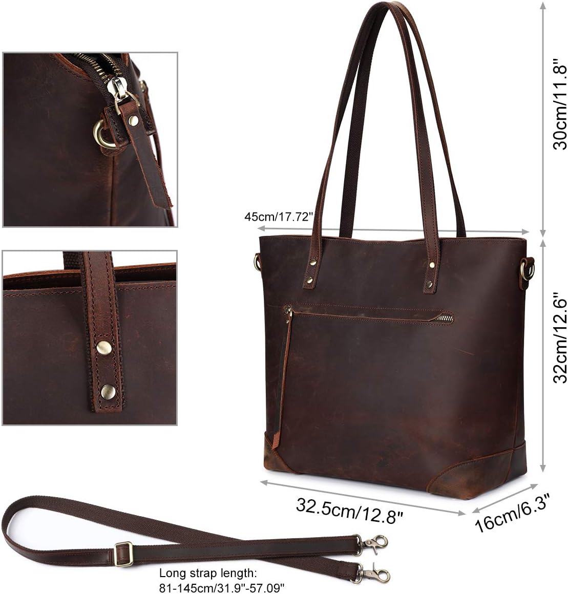 Women's Canvas Tote Bag Brown Green Colorways