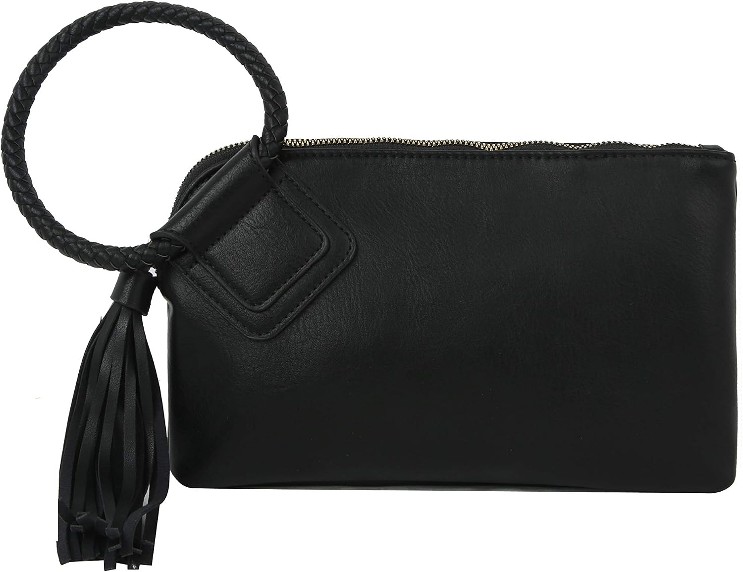 Women's Wristlet Clutch Purse with Ring Handle and Tassel
