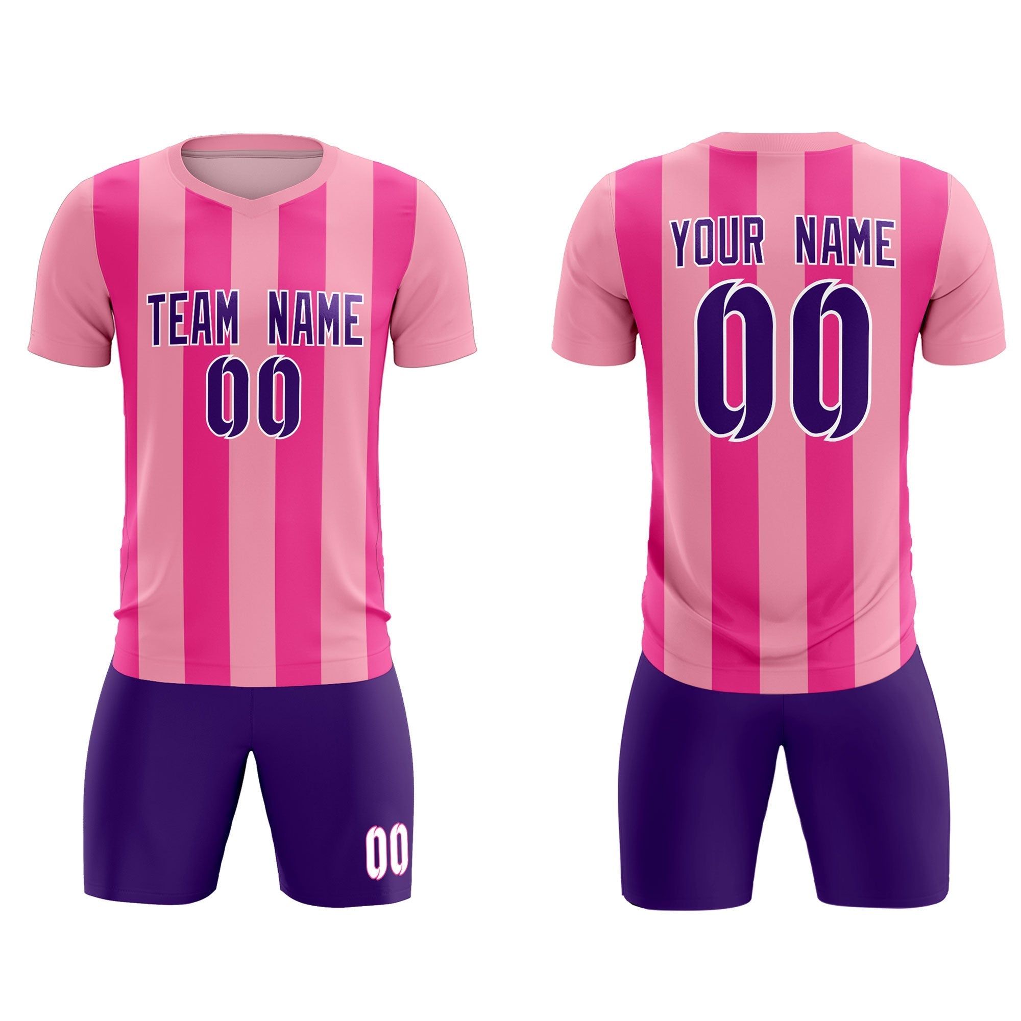 Benutzerdefinierte vertikale Streifen Casual Outdoor-Fußball-Sets-Trikot Benutzerdefinierte vertikale Streifen Casual Outdoor-Fußball-Sets-Trikot