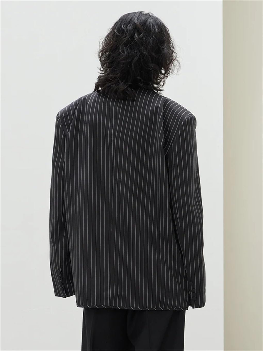 Solid Color Casual Round Neck Single Breasted Striped Business Women's Blazer