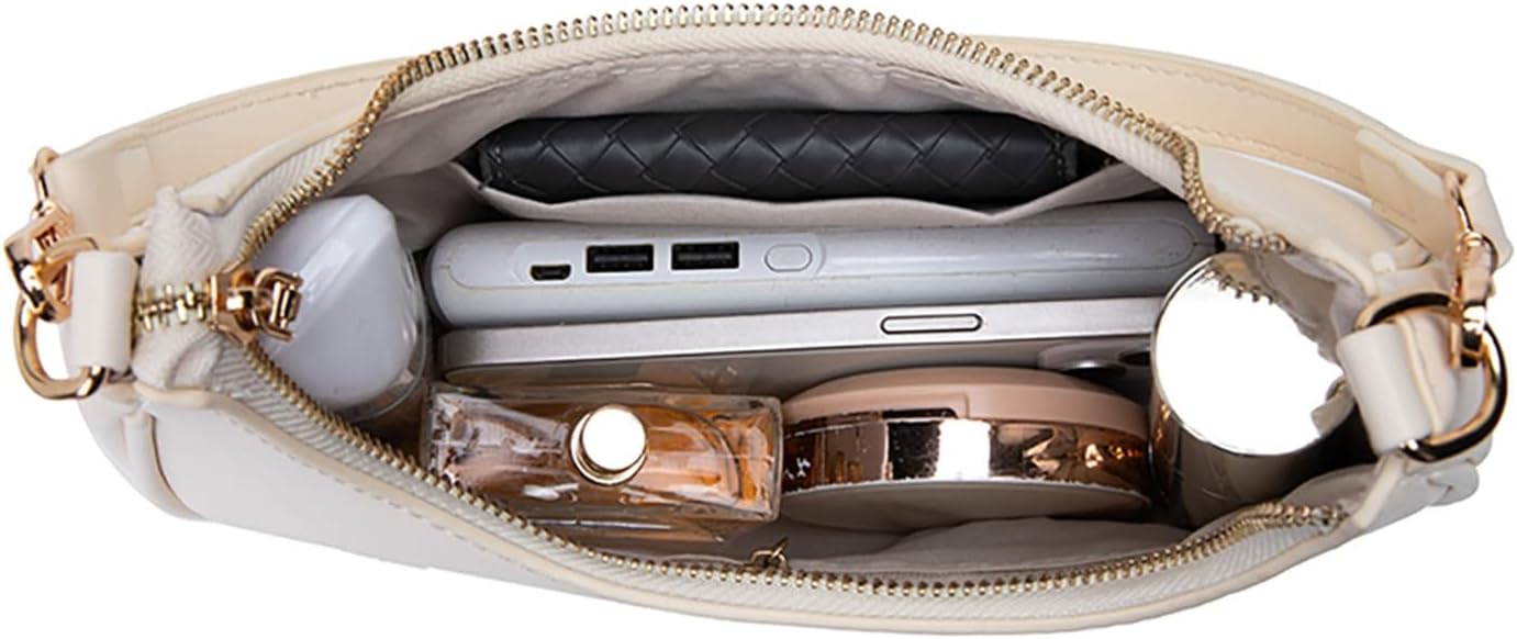 Women's Small Crescent Hobo Purse with Zipper