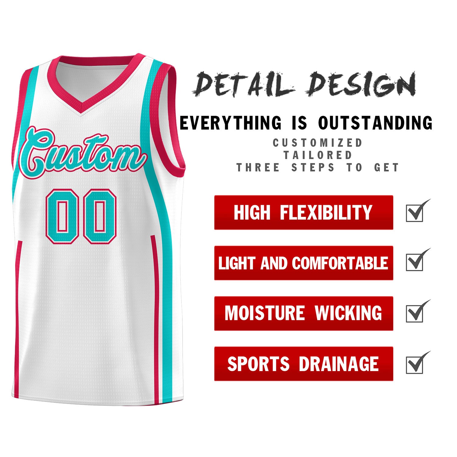 Benutzerdefinierte Basketball-Kits mit Bandmuster