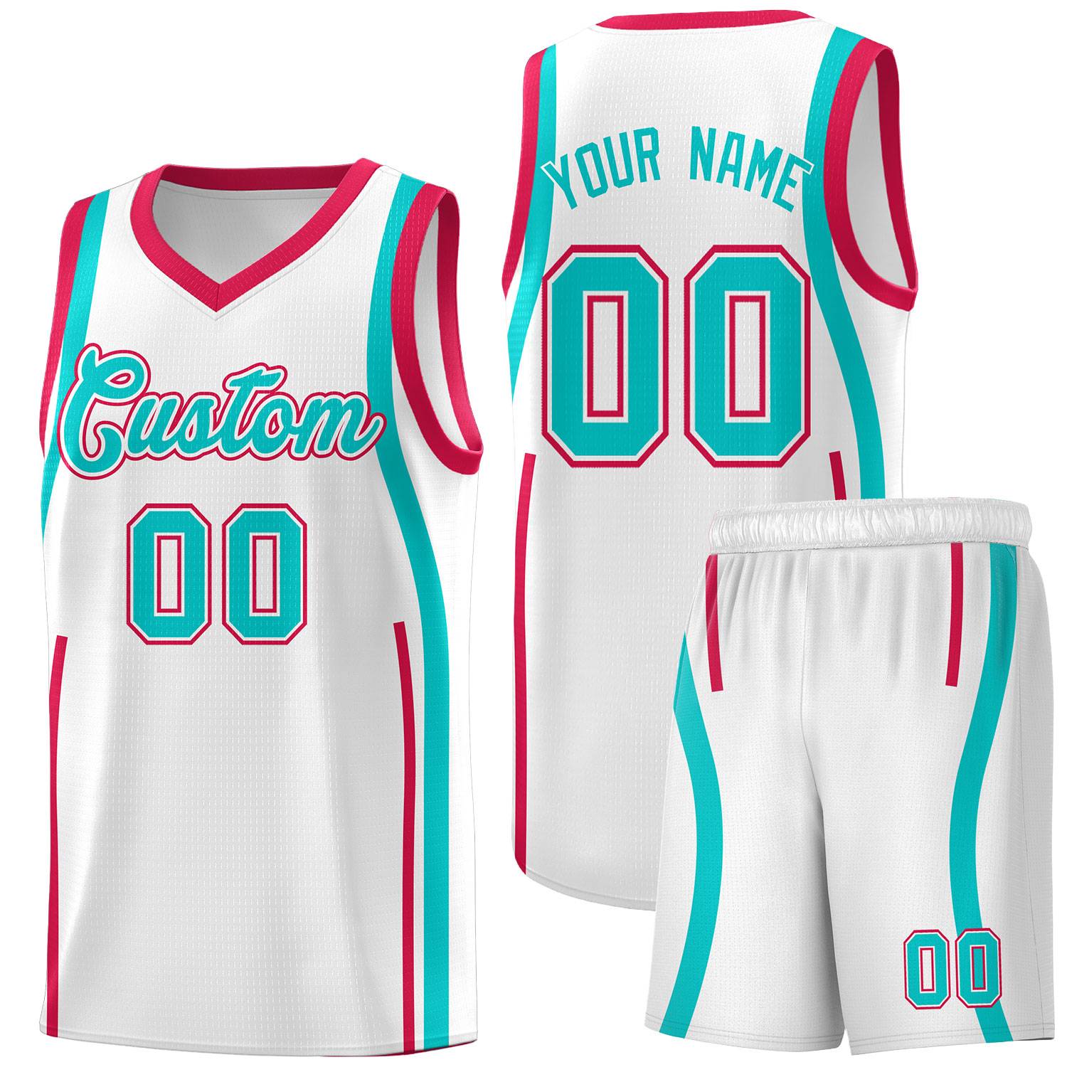 Benutzerdefinierte Basketball-Kits mit Bandmuster