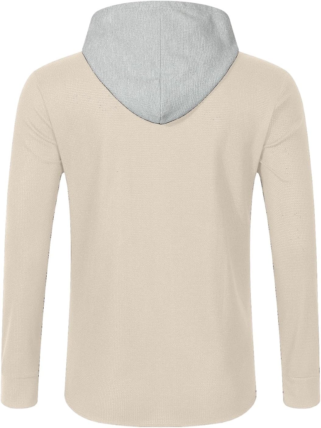 Men's Two Tone Button Down Hooded Shirt Khaki Men's Two Tone Button Down Hooded Shirt Khaki