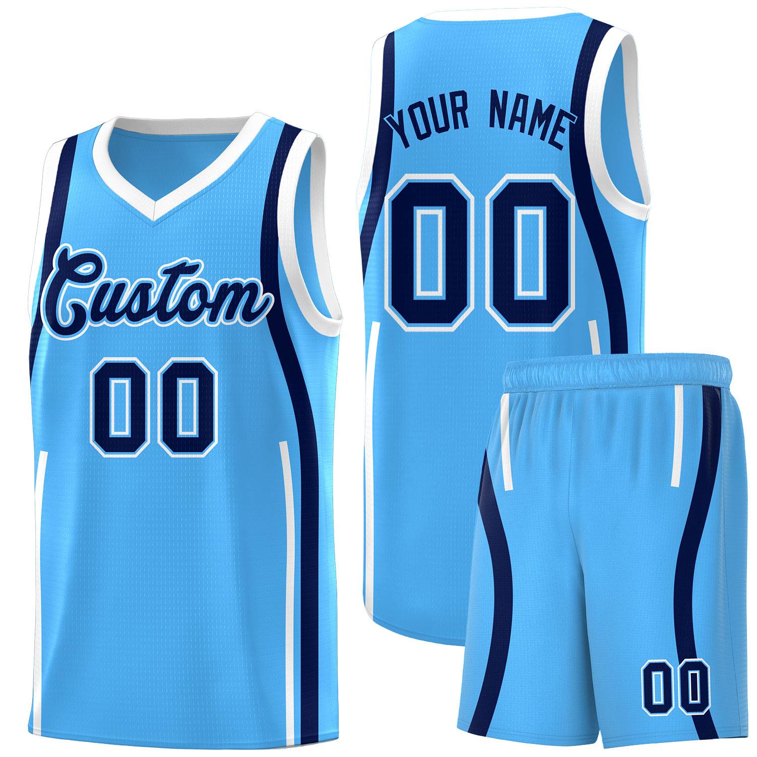 Benutzerdefinierte Basketball-Kits mit Bandmuster