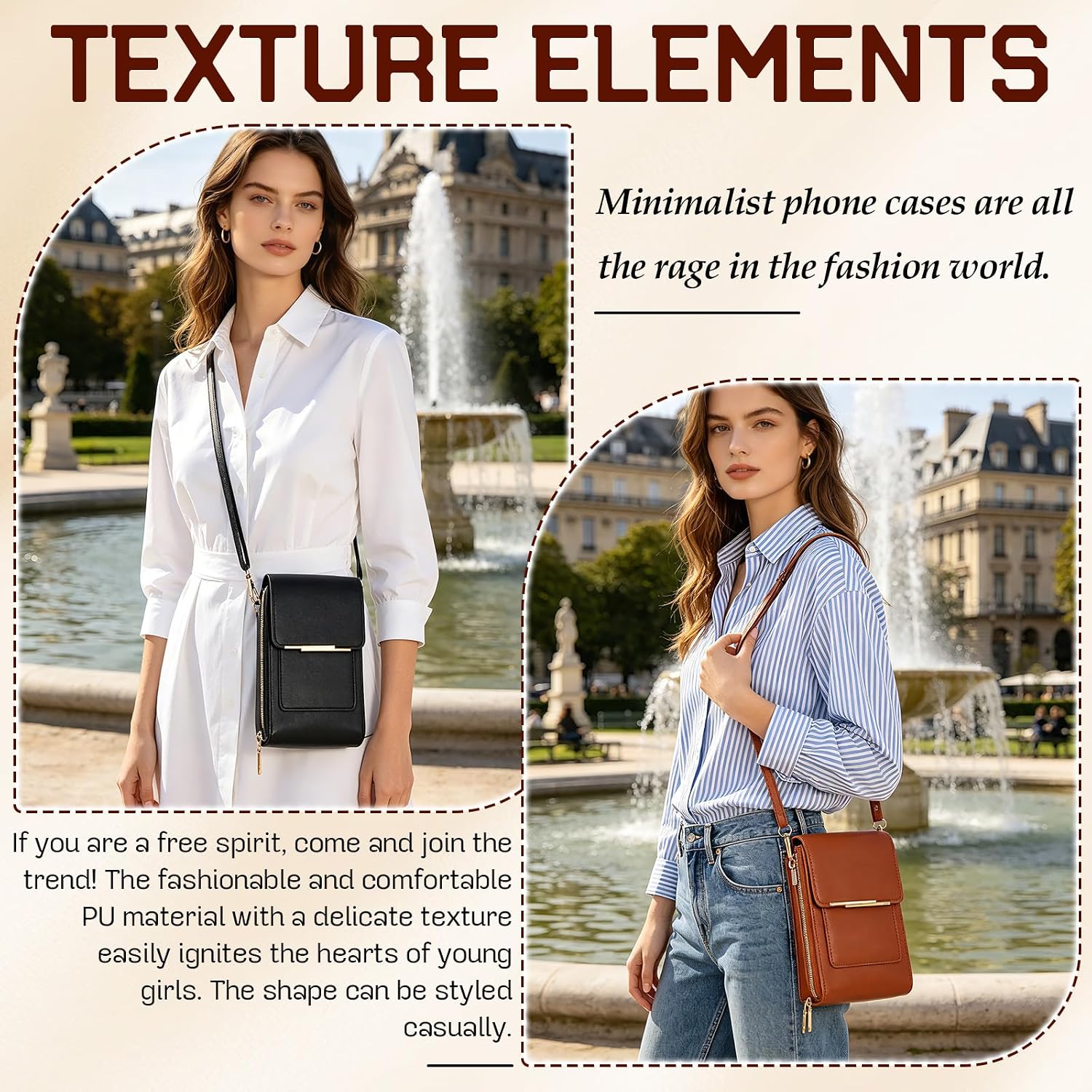 Women's Touchscreen Crossbody Phone Purse with Card Slots Women's Touchscreen Crossbody Phone Purse with Card Slots