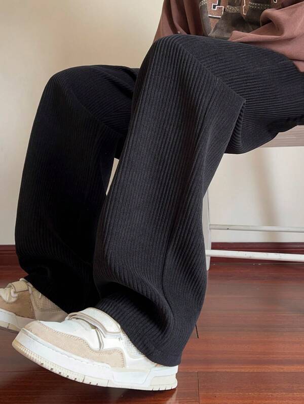 Modische gerade Cord-Freizeithose für Herren, Herbst