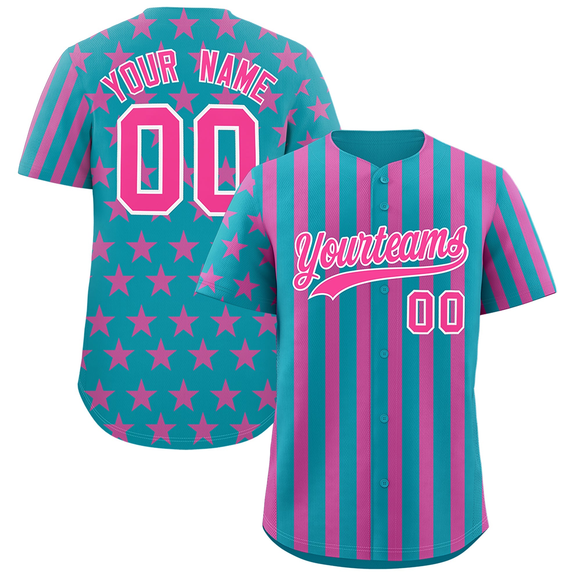 Benutzerdefiniertes Graffiti-Muster-Baseball-Trikot mit amerikanischer Flagge