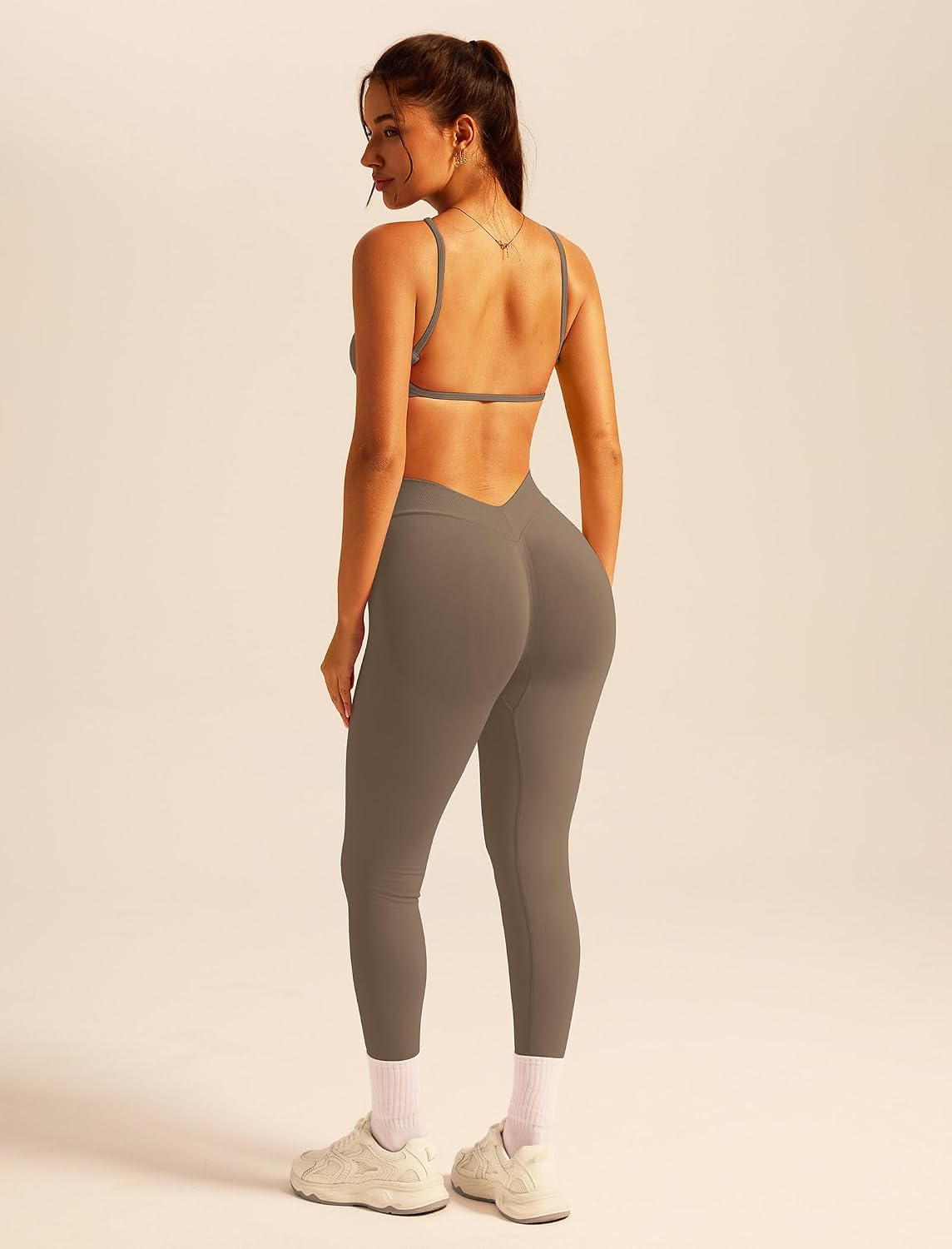 Women's Square Neck Bra and Flare Leggings Set
