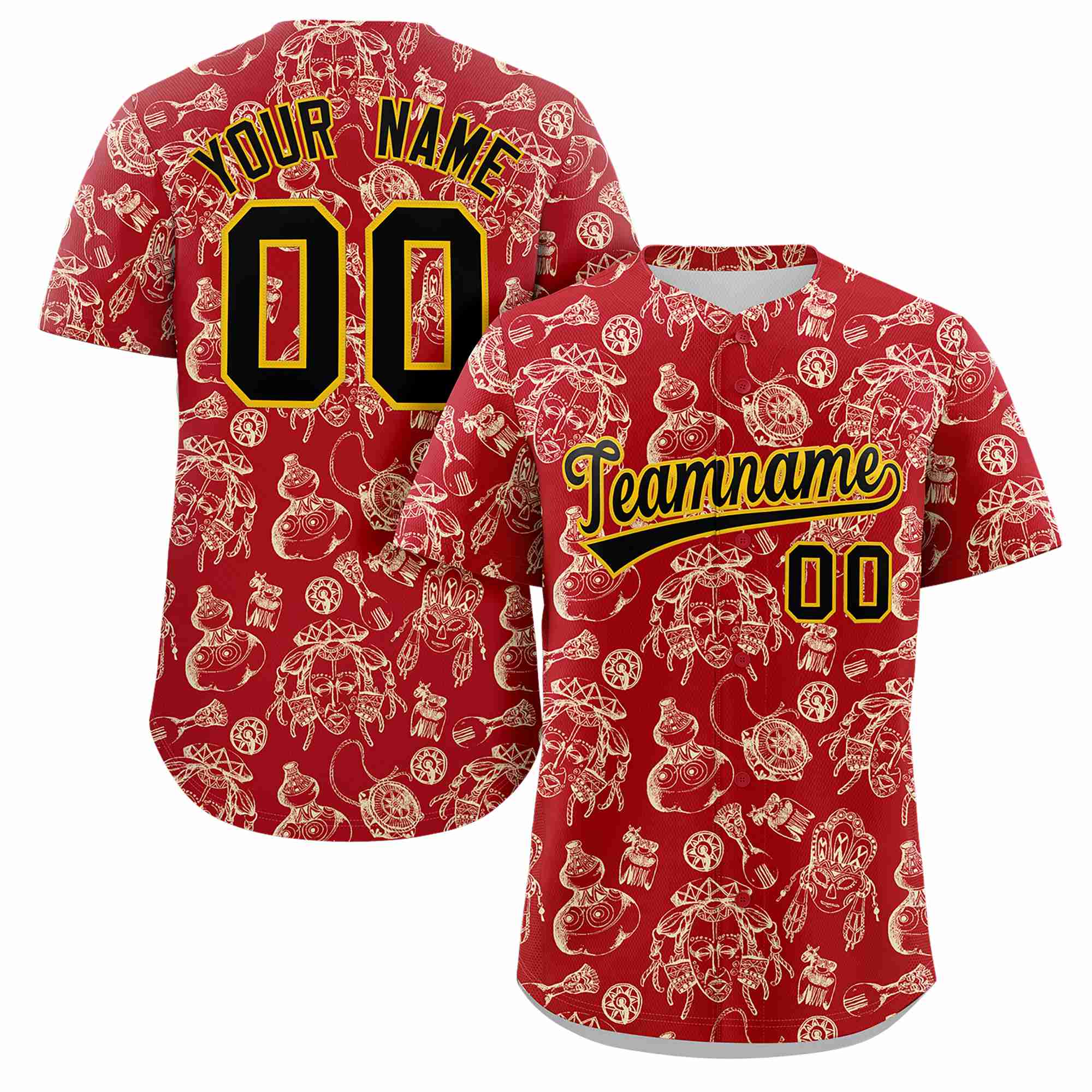 Benutzerdefiniertes 3D-Graffiti-Muster, personalisiertes Design, authentisches Baseball-Trikot