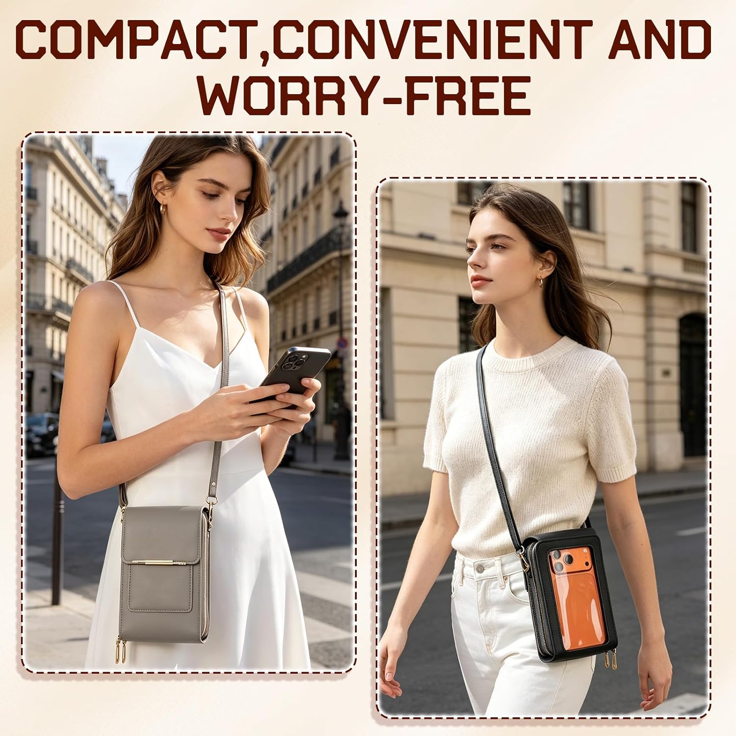 Women's Touchscreen Crossbody Phone Purse with Card Slots Women's Touchscreen Crossbody Phone Purse with Card Slots
